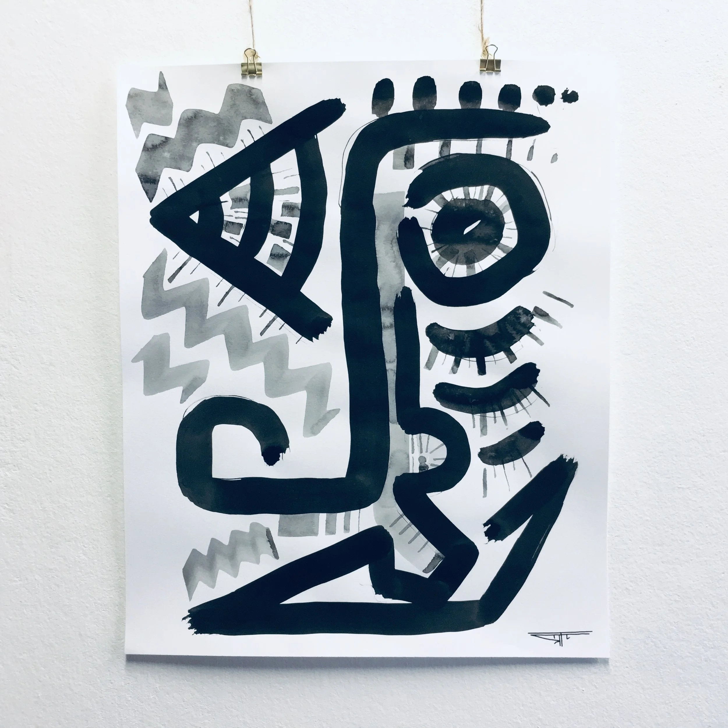 #572 Ink on Paper 14" x 17"