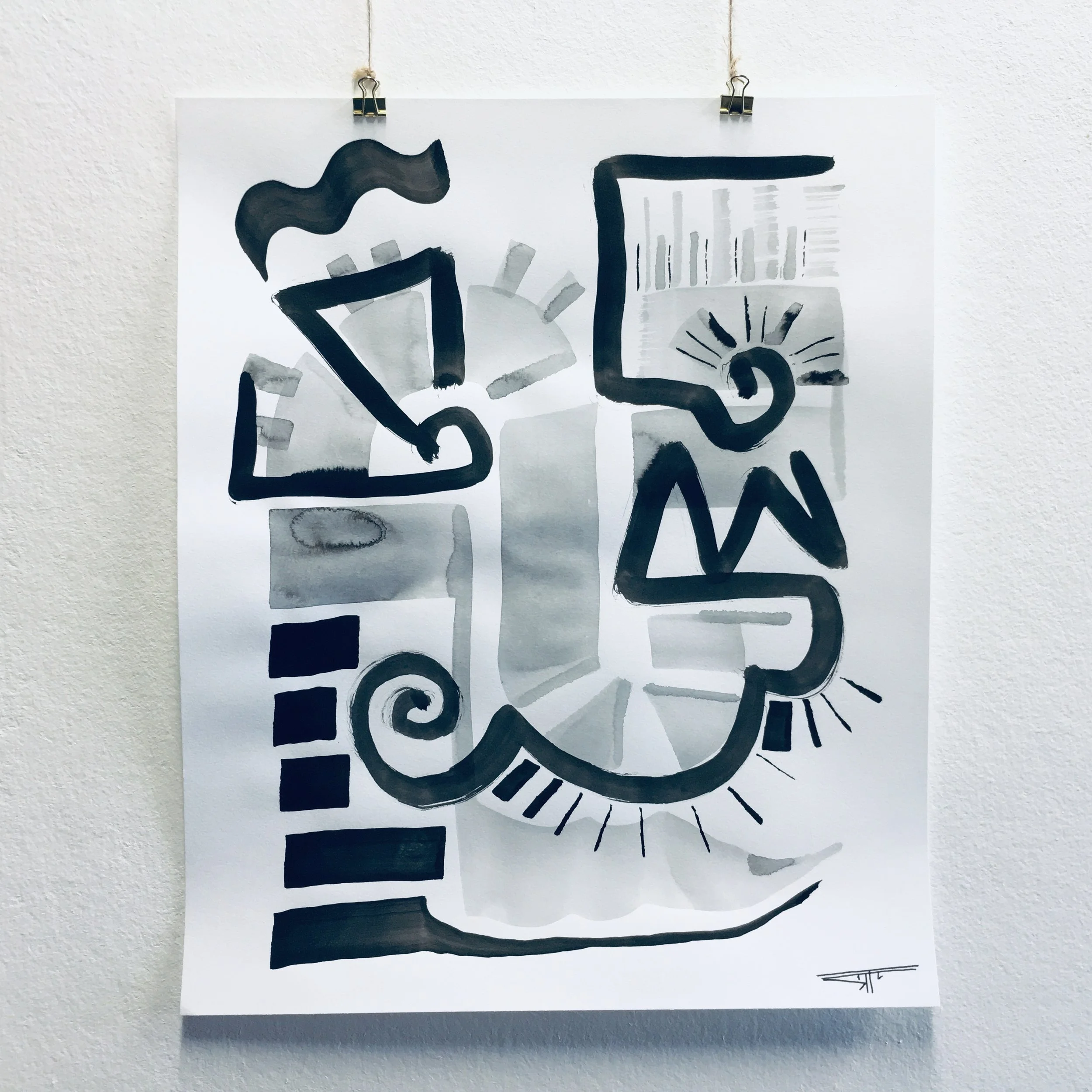 #573 Ink on Paper 14" x 17"