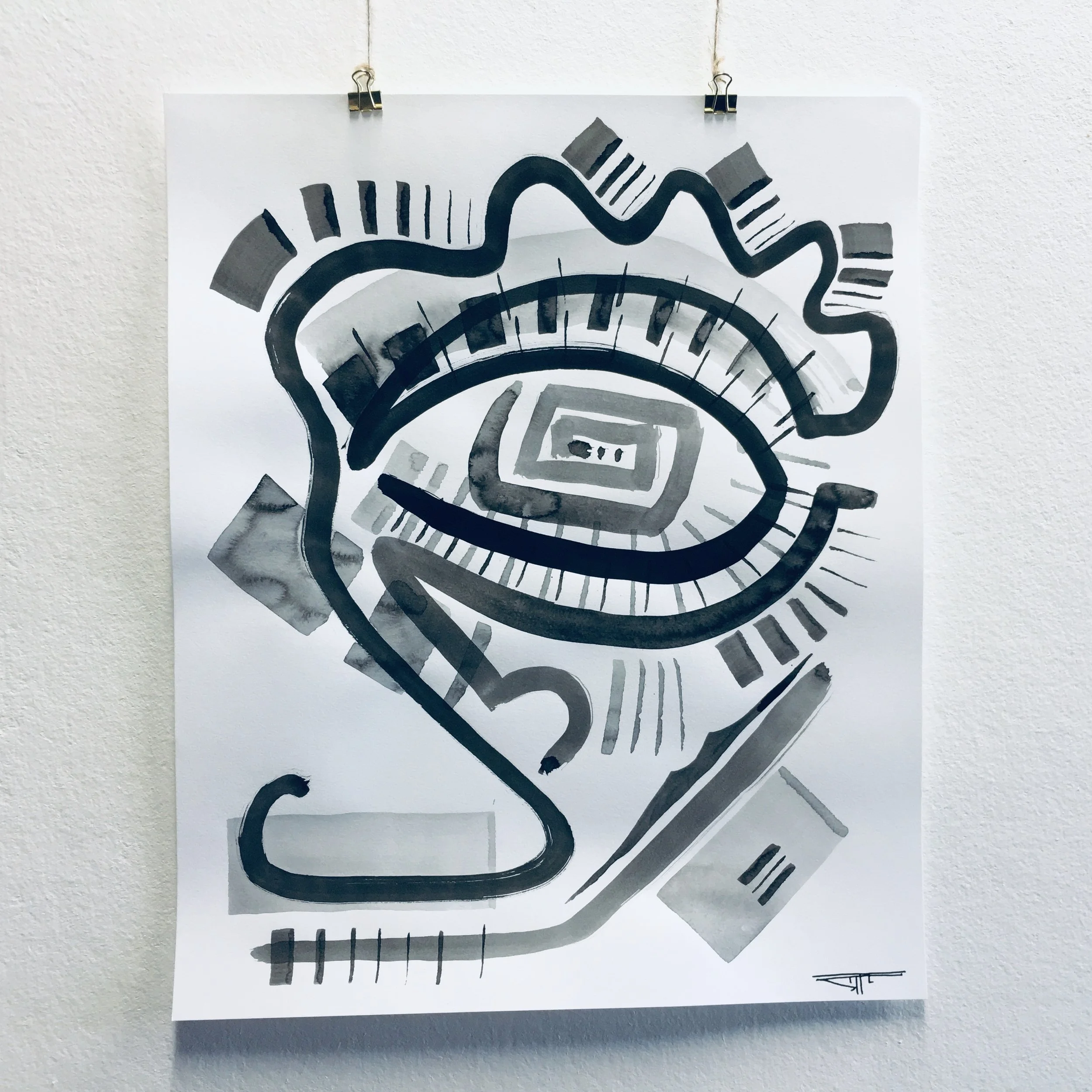 #574 Ink on Paper 14" x 17"