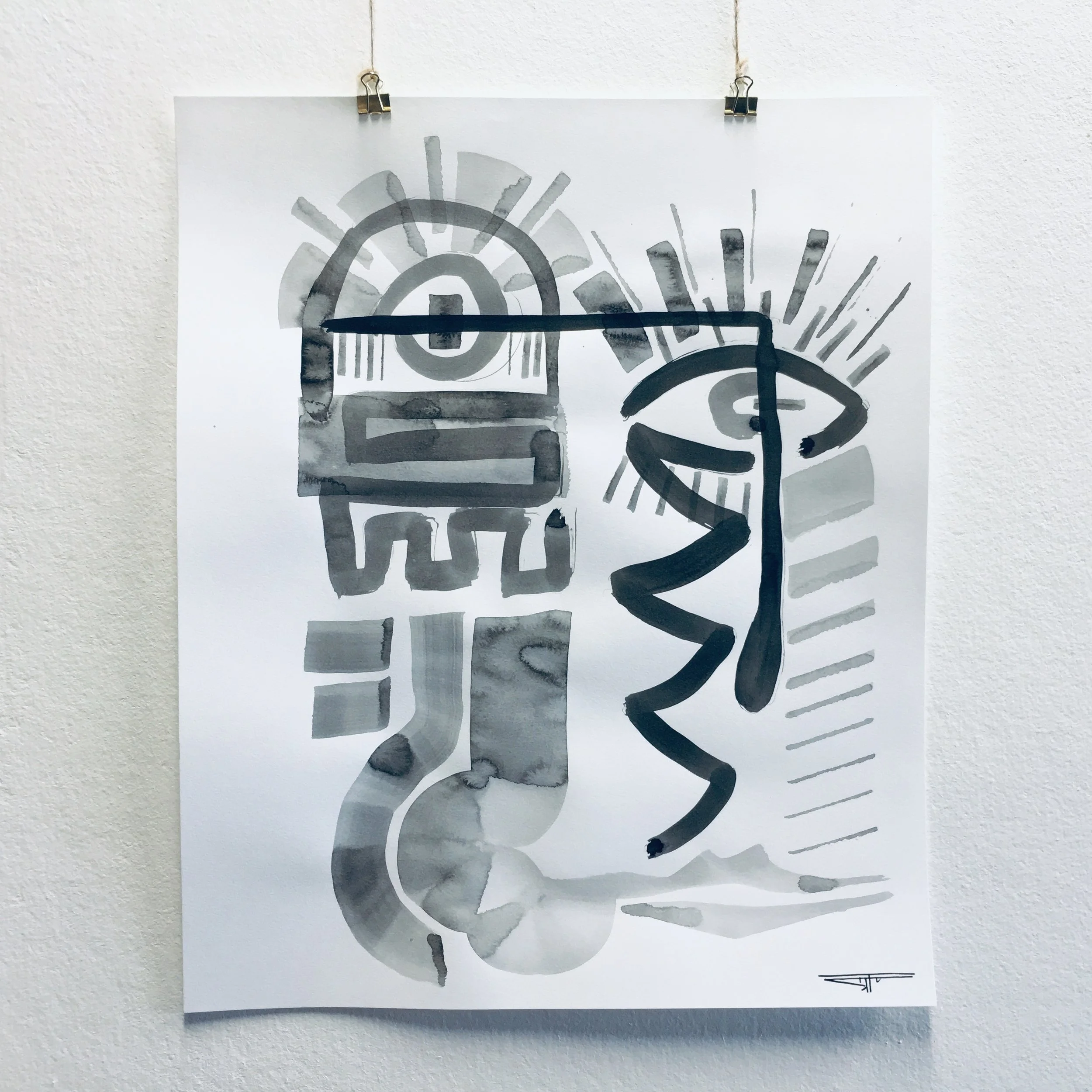 #576 Ink on Paper 14" x 17"