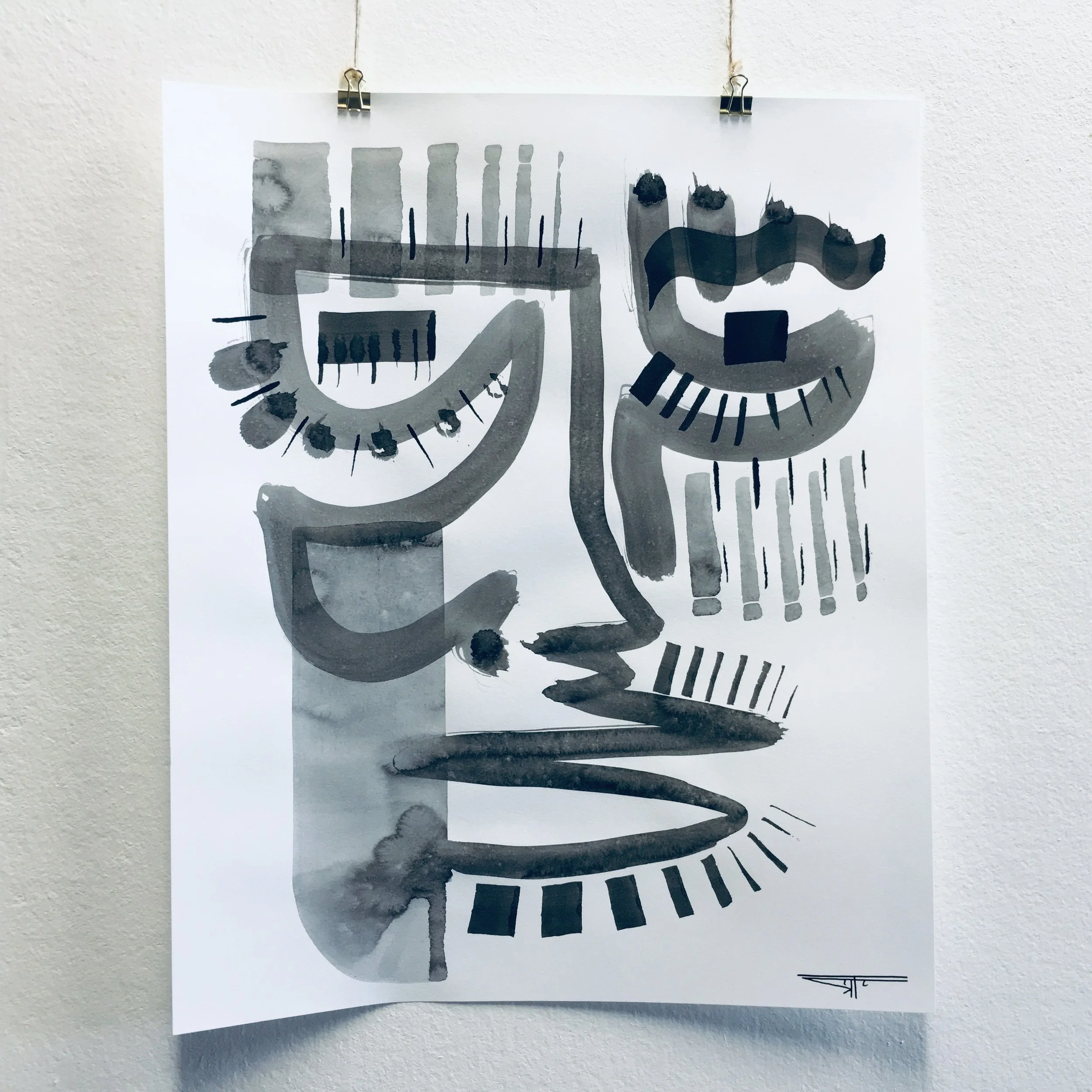 #580 Ink on Paper 14" x 17"
