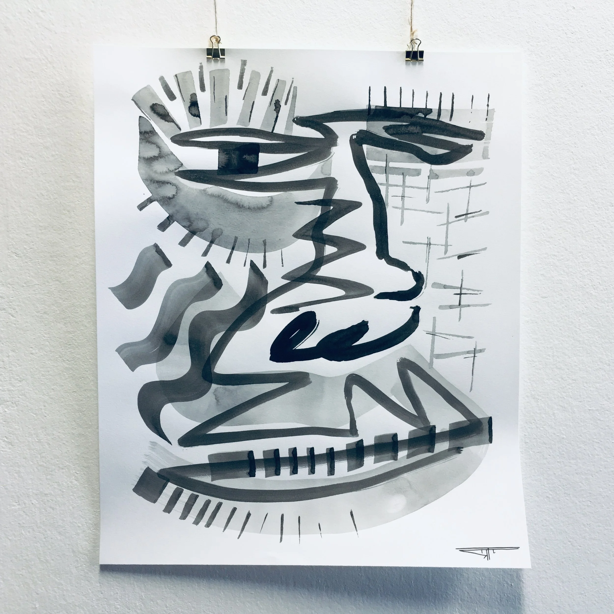#582 Ink on Paper 14" x 17"