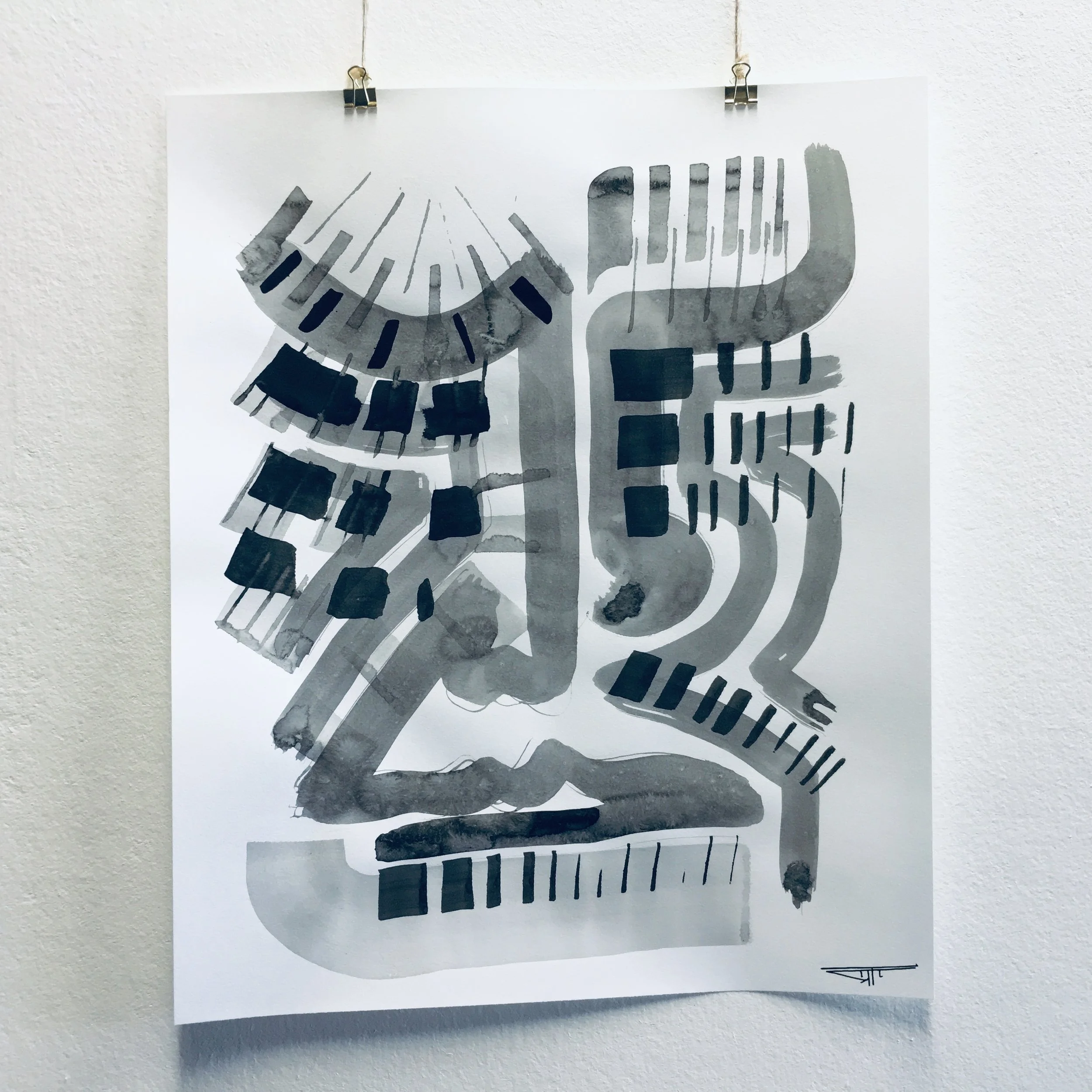 #584 Ink on Paper 14" x 17"