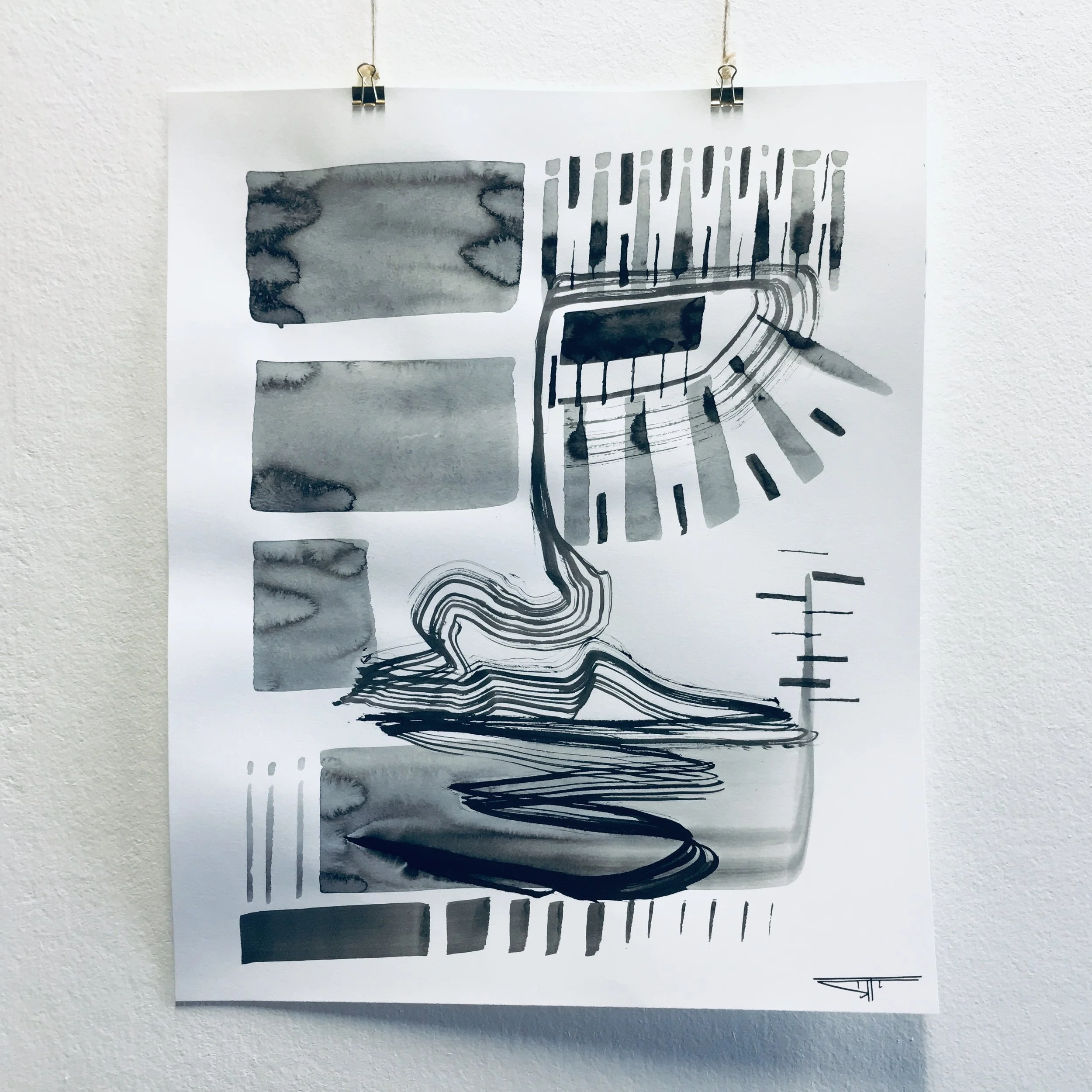 #586 Ink on Paper 14" x 17"