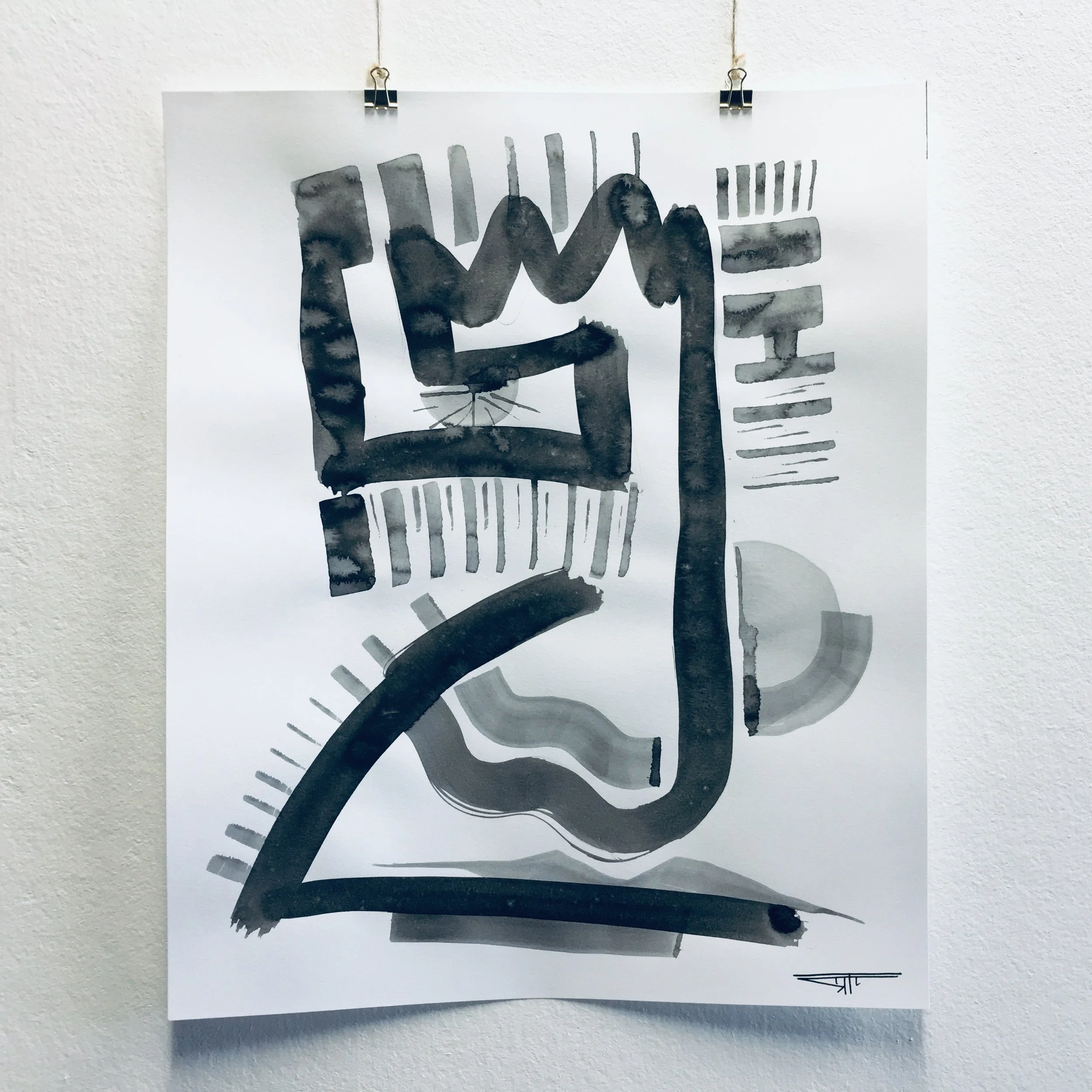#591 Ink on Paper 14" x 17"