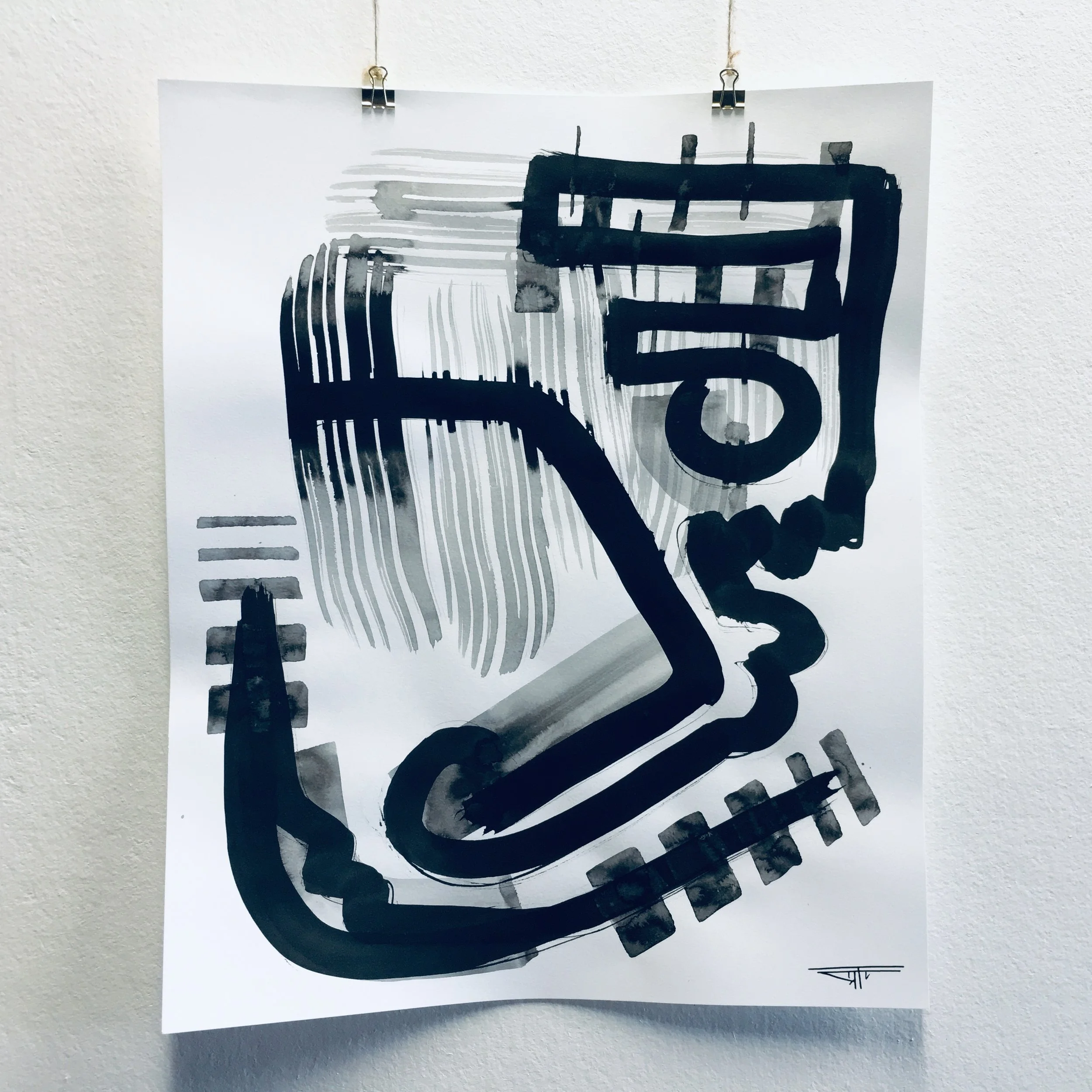 #594 Ink on Paper 14" x 17"