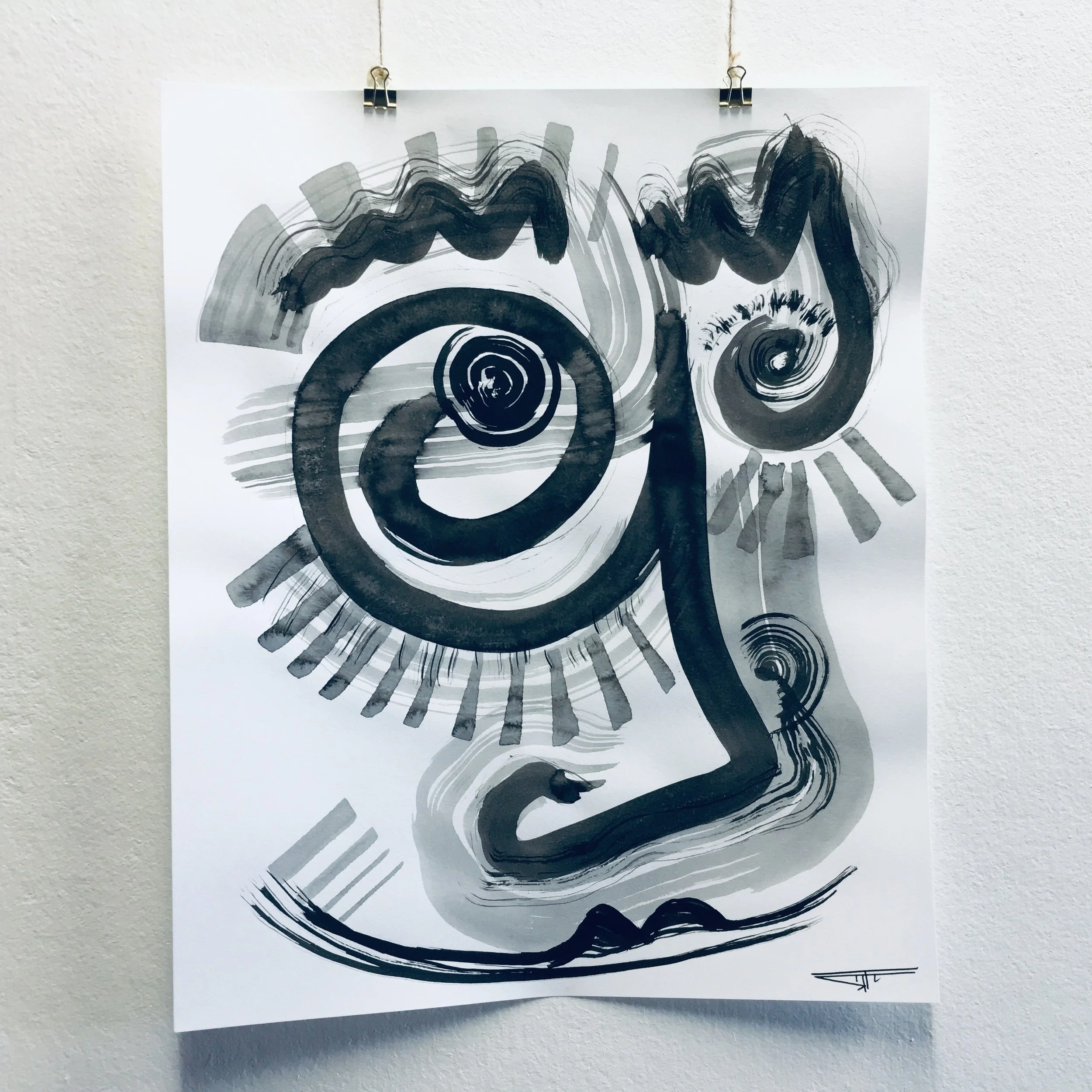 #596 Ink on Paper 14" x 17"