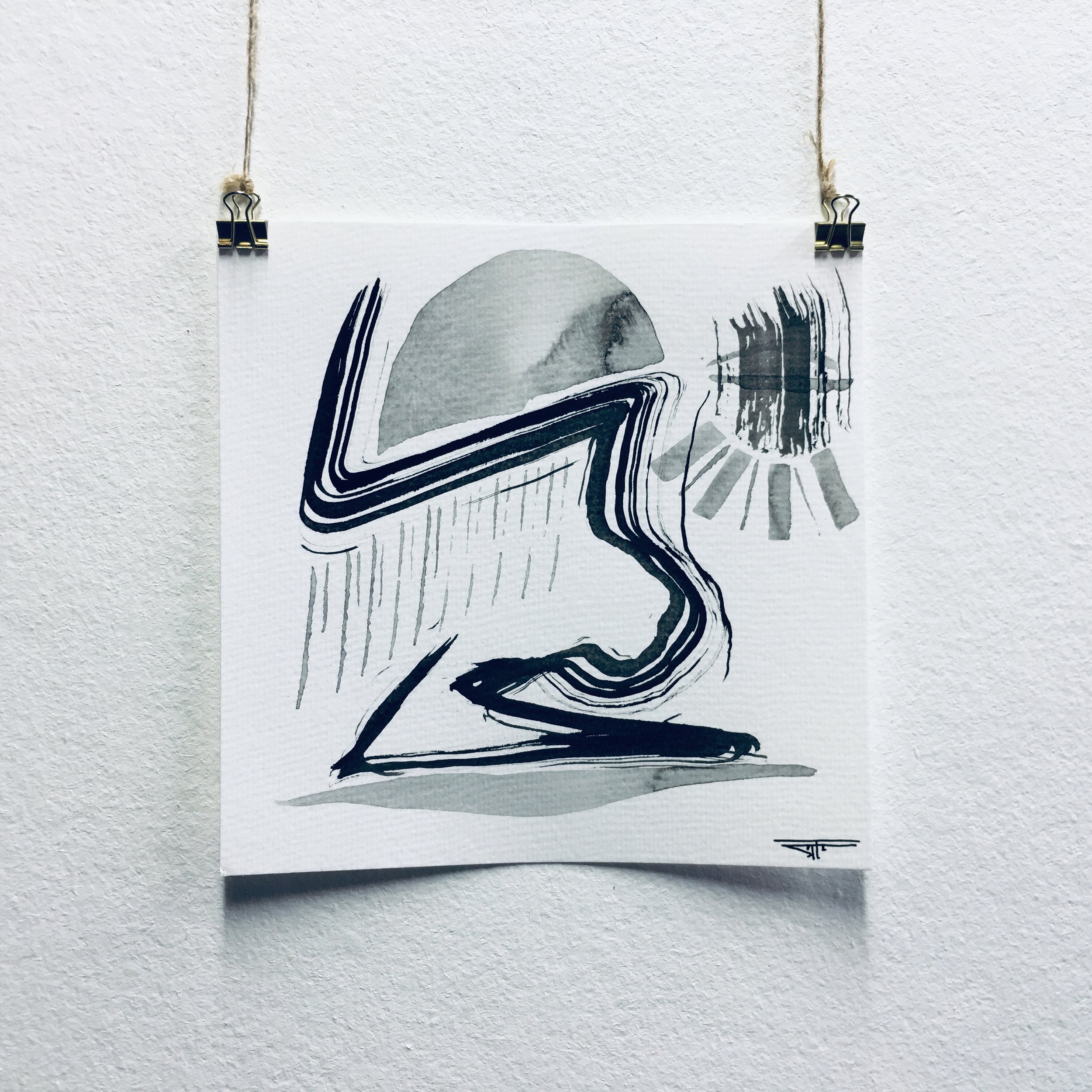 #606 Ink on Paper 8" x 8"
