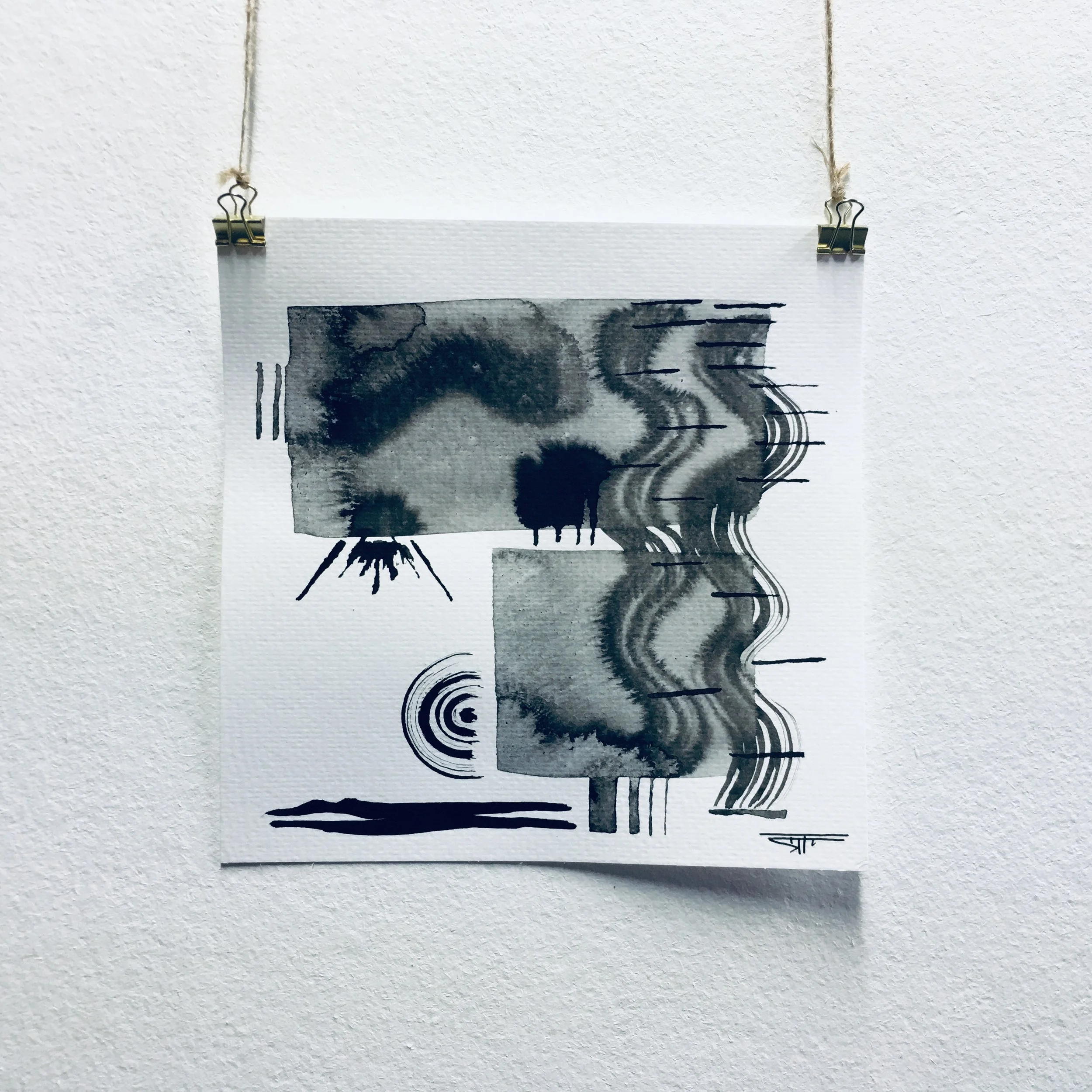 #615 Ink on Paper 8" x 8"