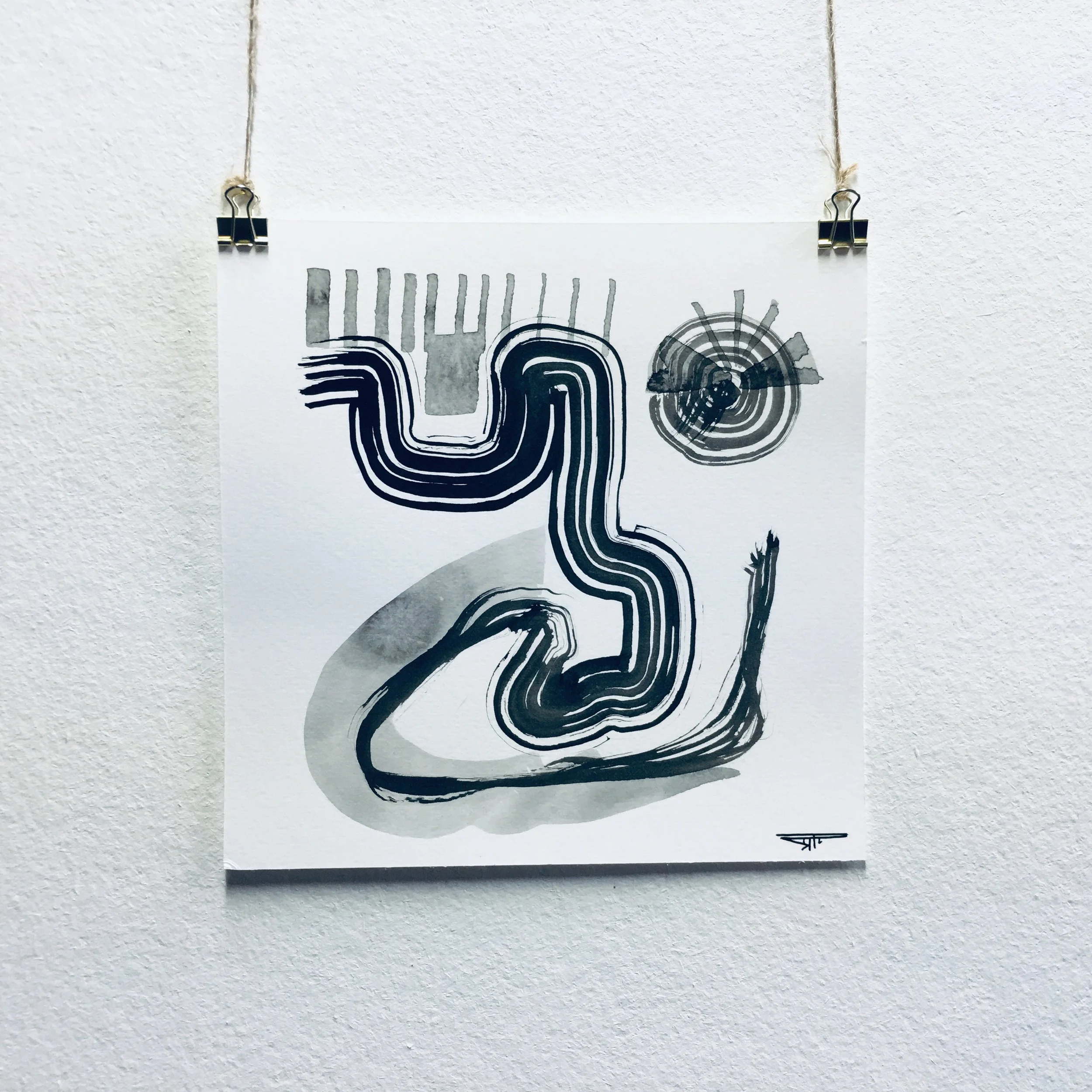 #618 Ink on Paper 8" x 8"