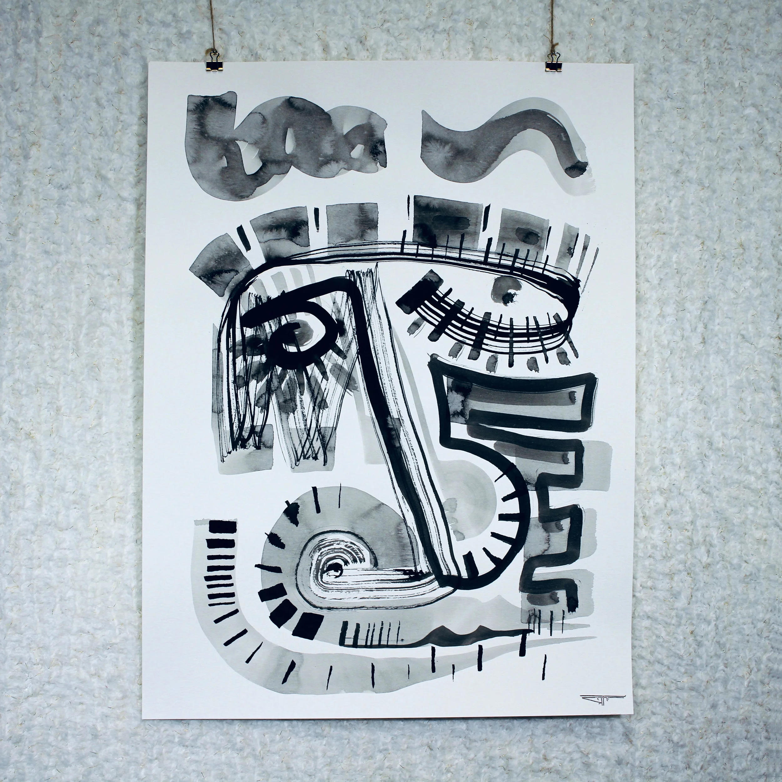 #627 Ink on Paper 18" x 24"