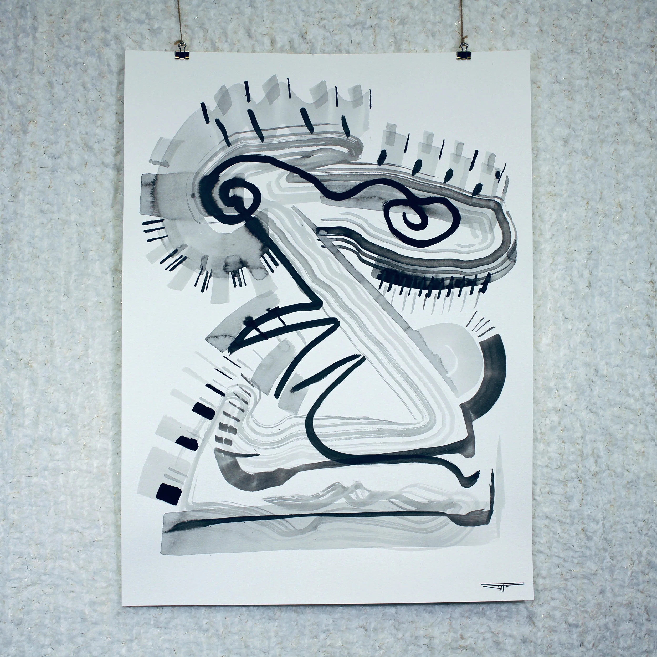 #628 Ink on Paper 18" x 24"