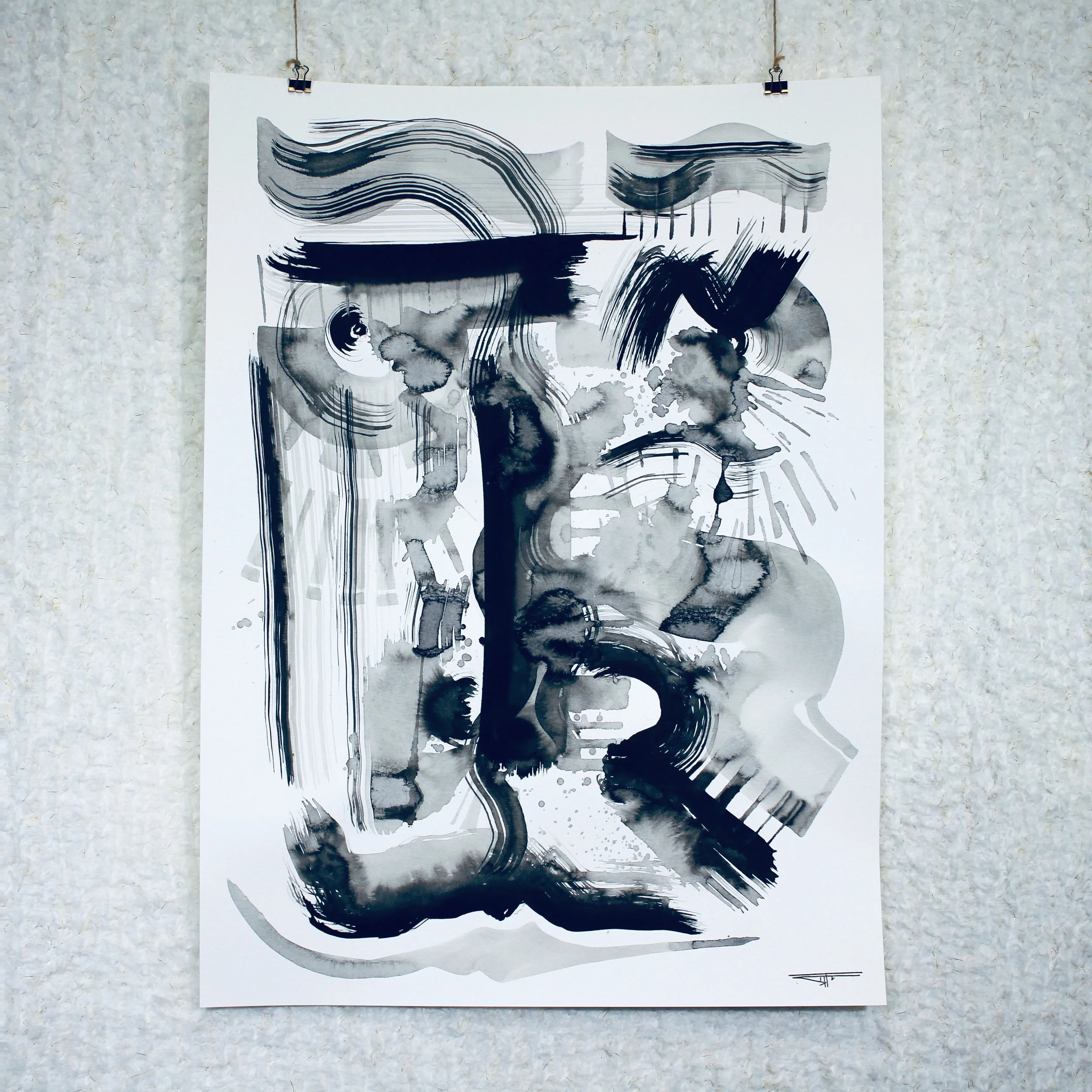 #632 Ink on Paper 18" x 24"