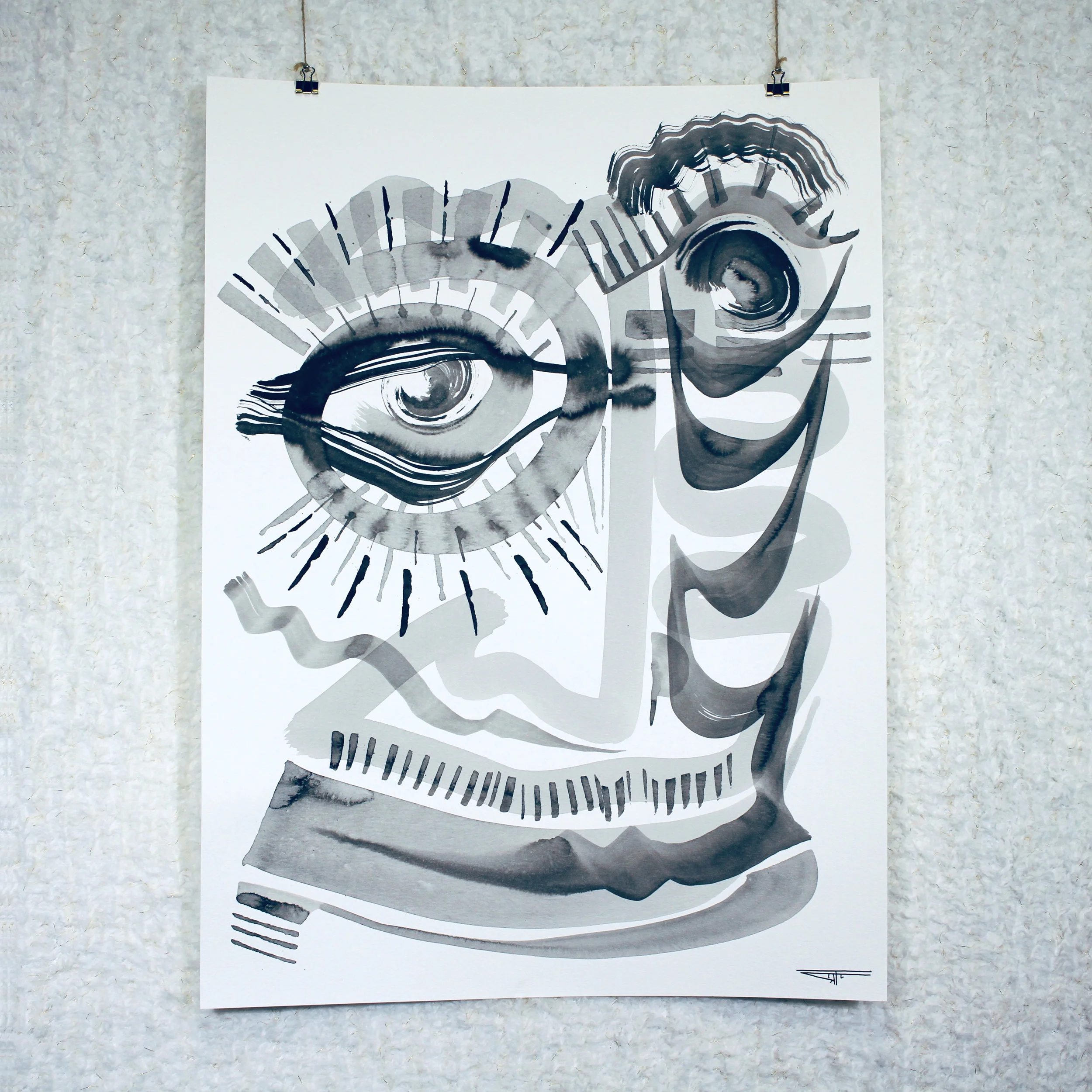#635 Ink on Paper 18" x 24"