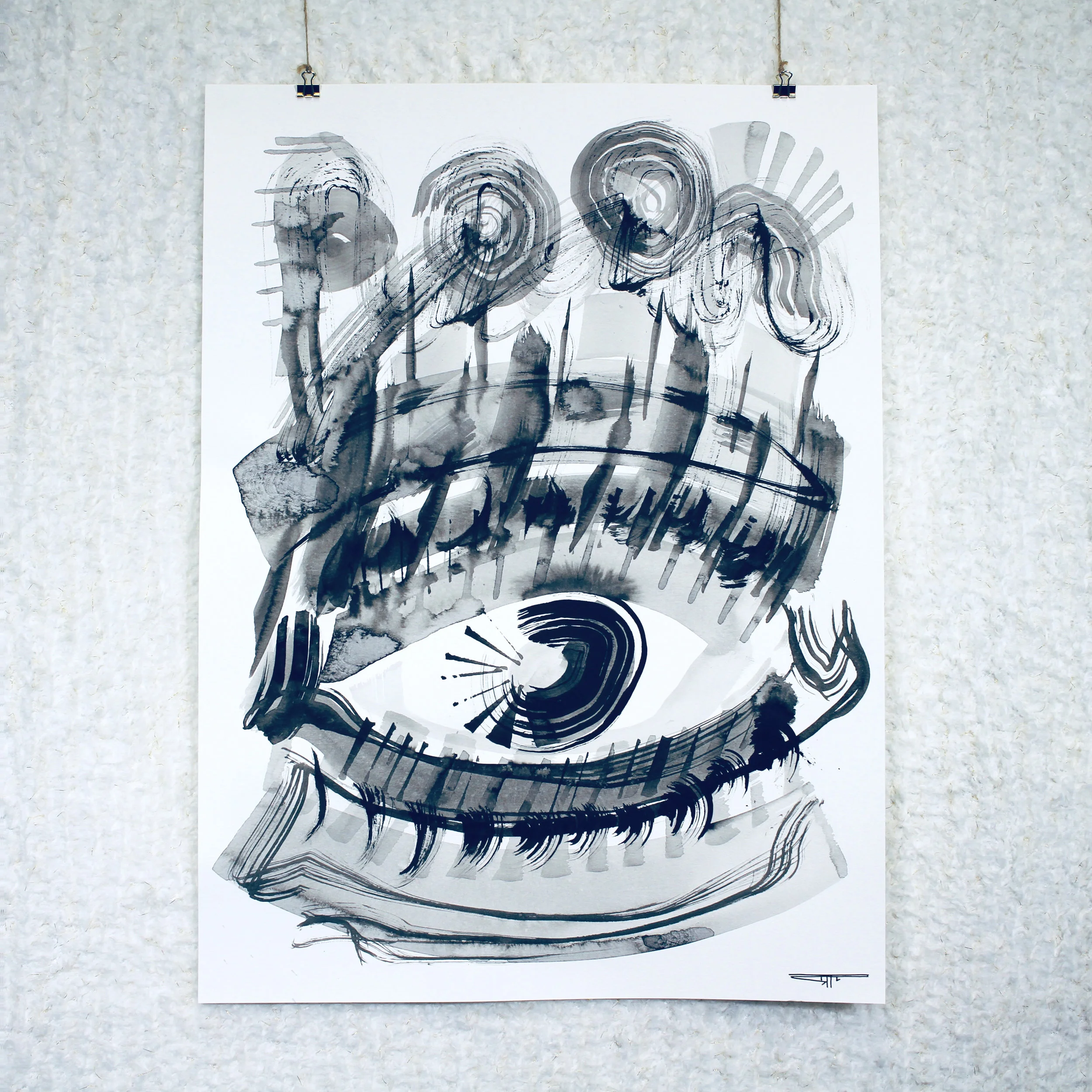 #642 Ink on Paper 18" x 24"