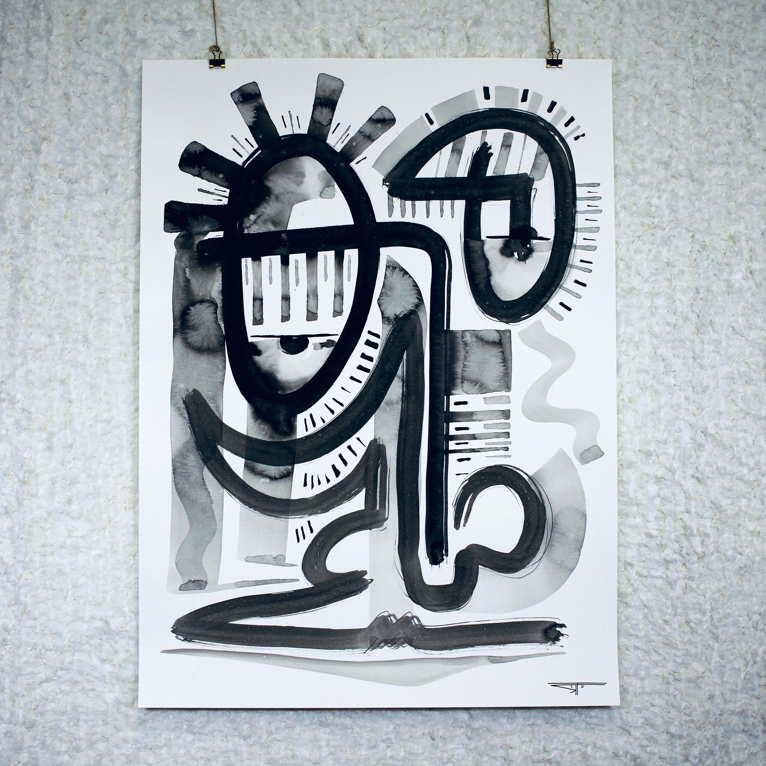#645 Ink on Paper 18" x 24"