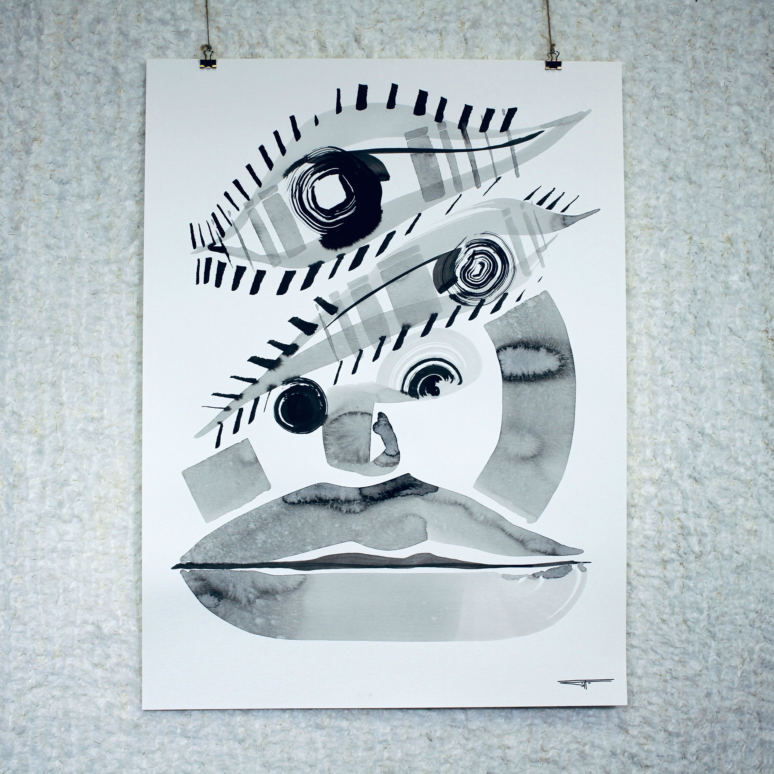 #646 Ink on Paper 18" x 24"