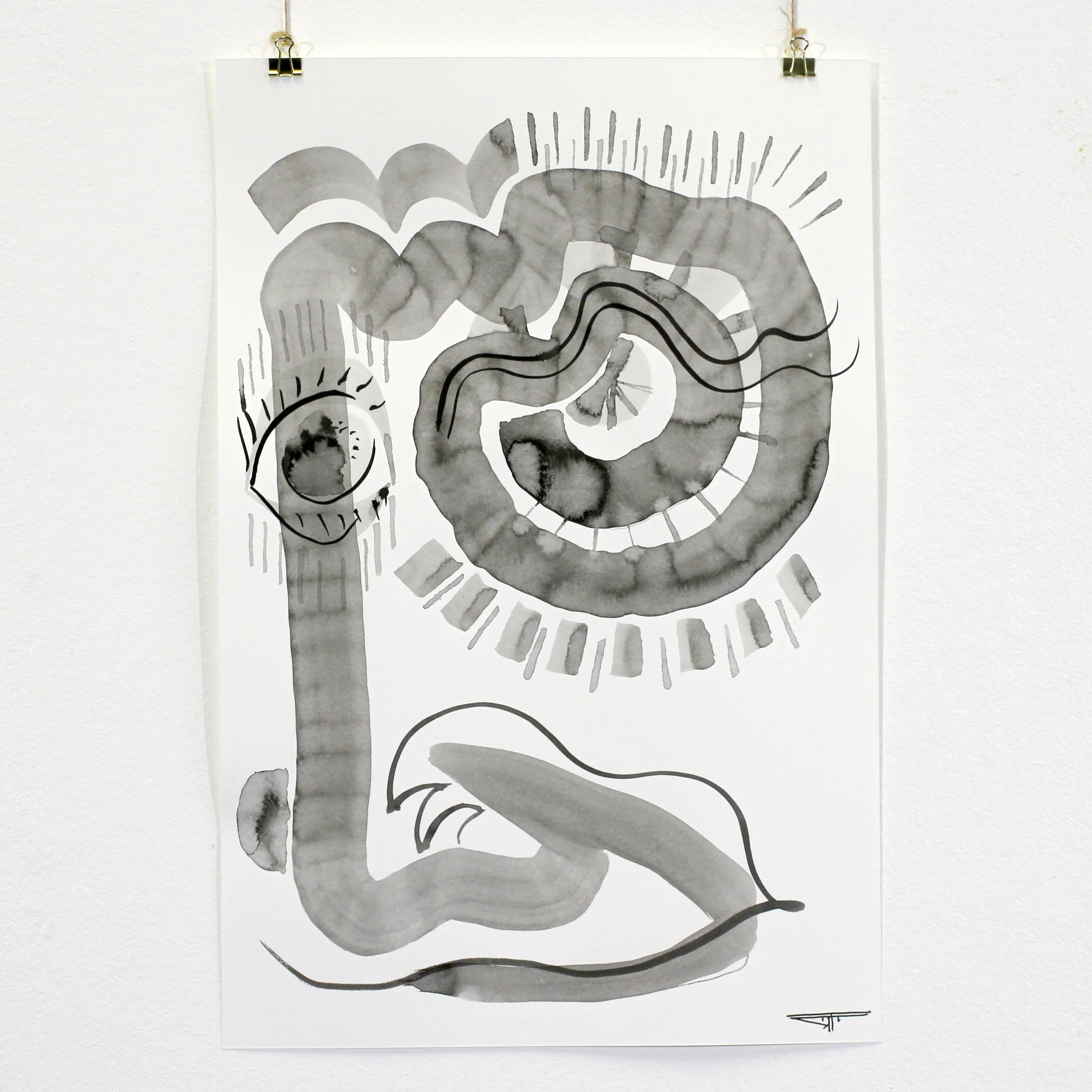 #653 Ink on Paper 12" x 18"