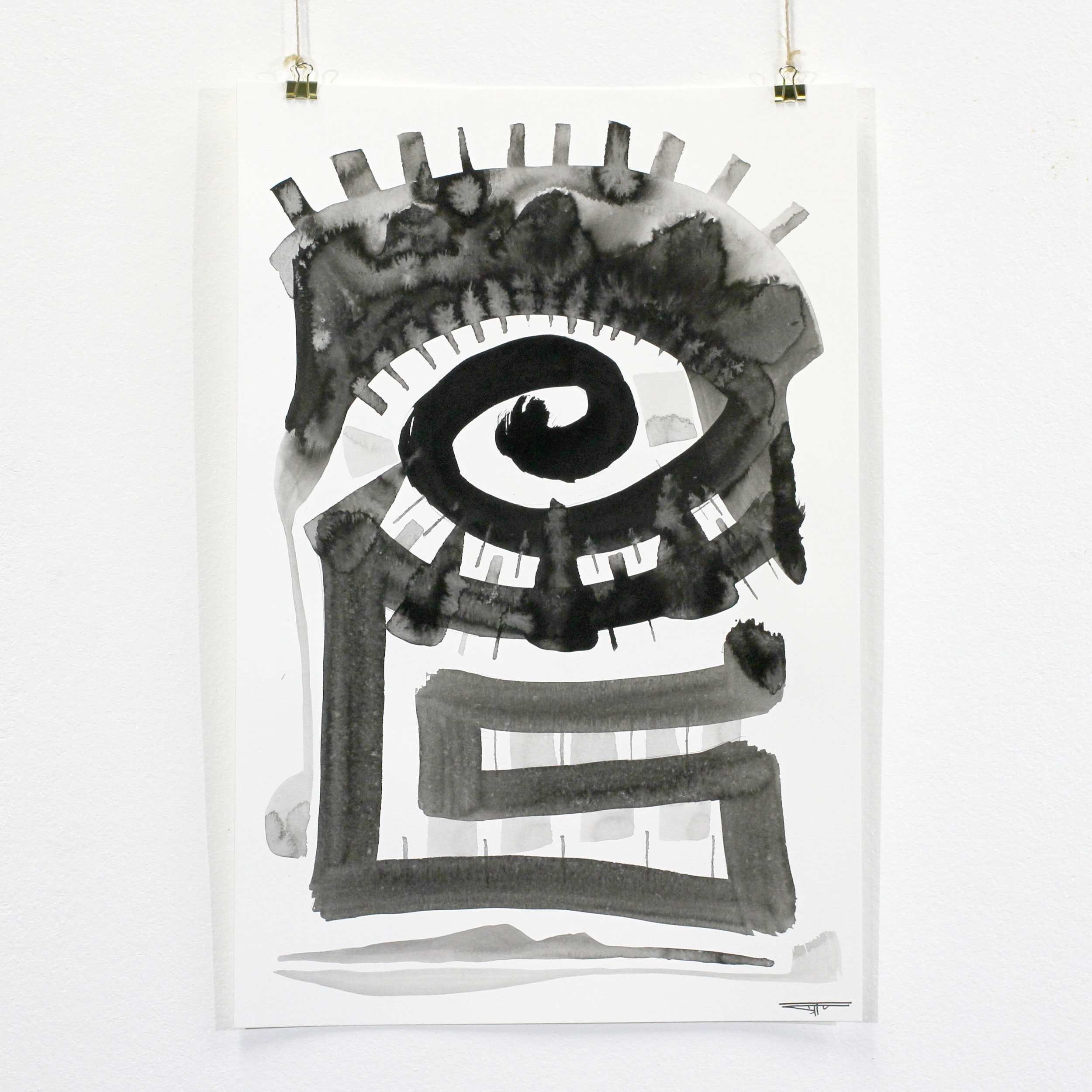 #654 Ink on Paper 12" x 18"