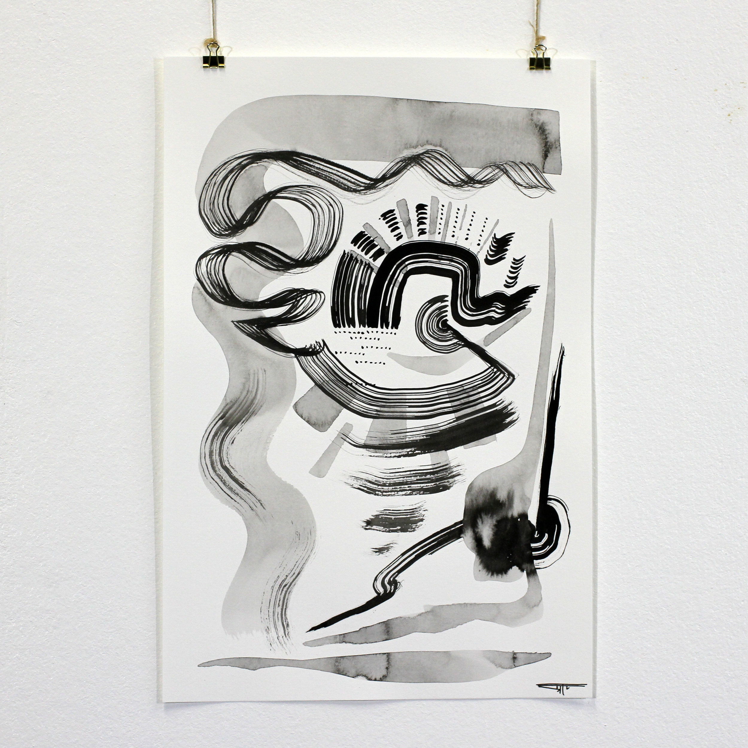 #656 Ink on Paper 12" x 18"