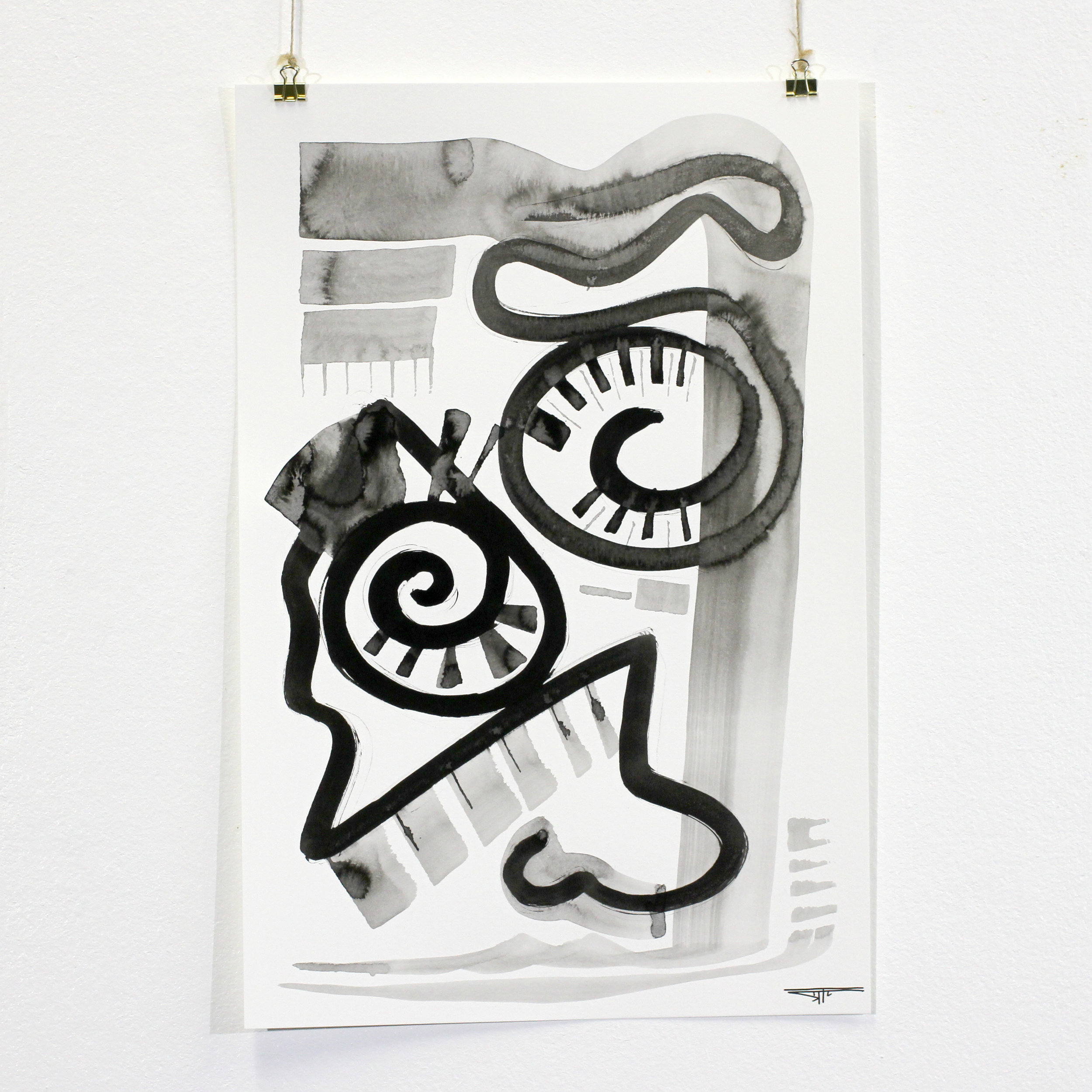 #661 Ink on Paper 12" x 18"