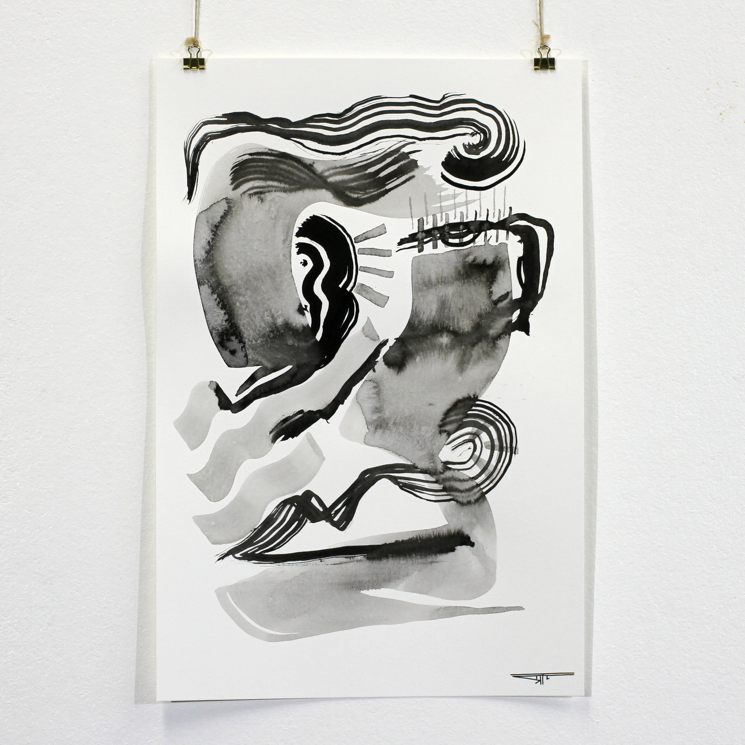 #663 Ink on Paper 12" x 18"