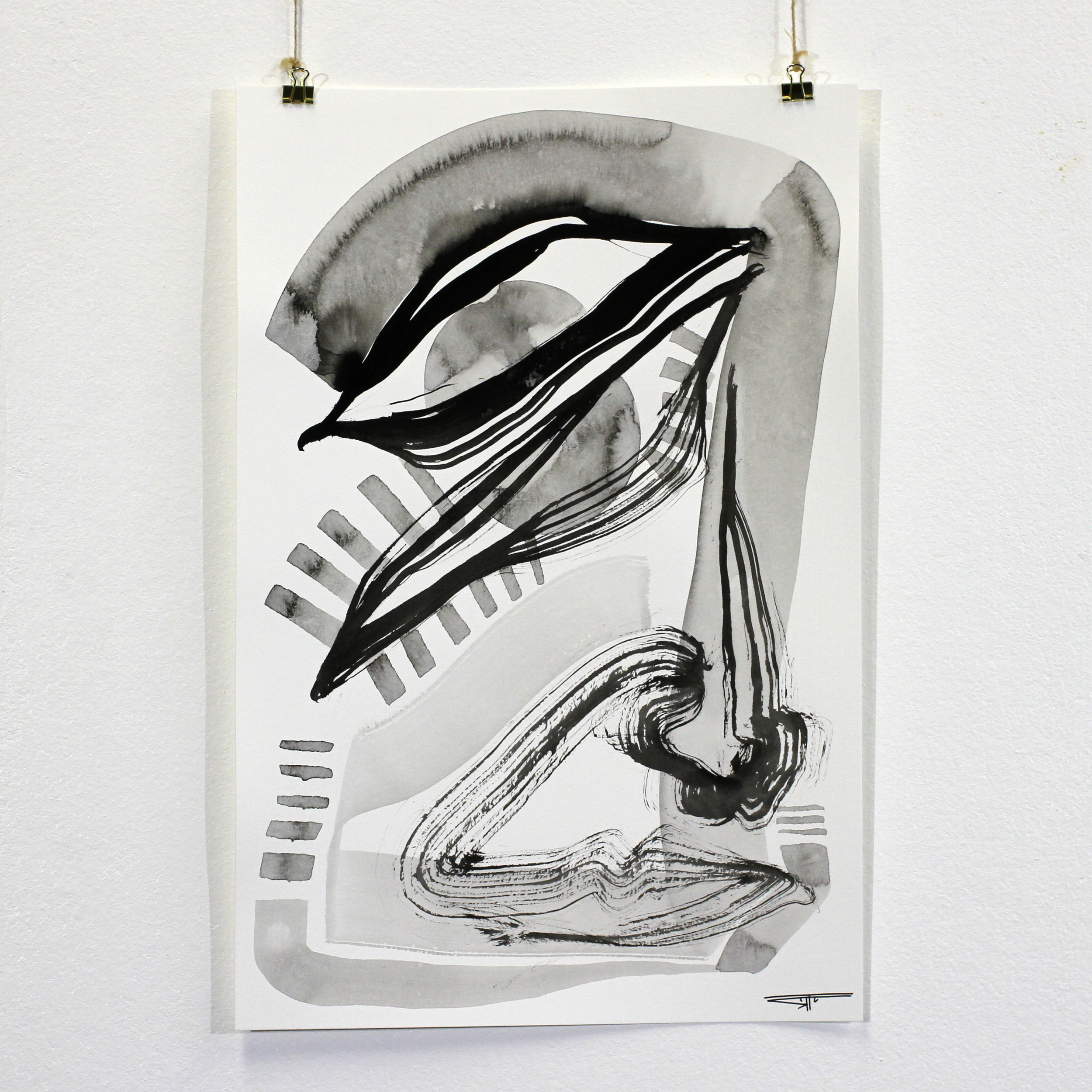 #664 Ink on Paper 12" x 18"
