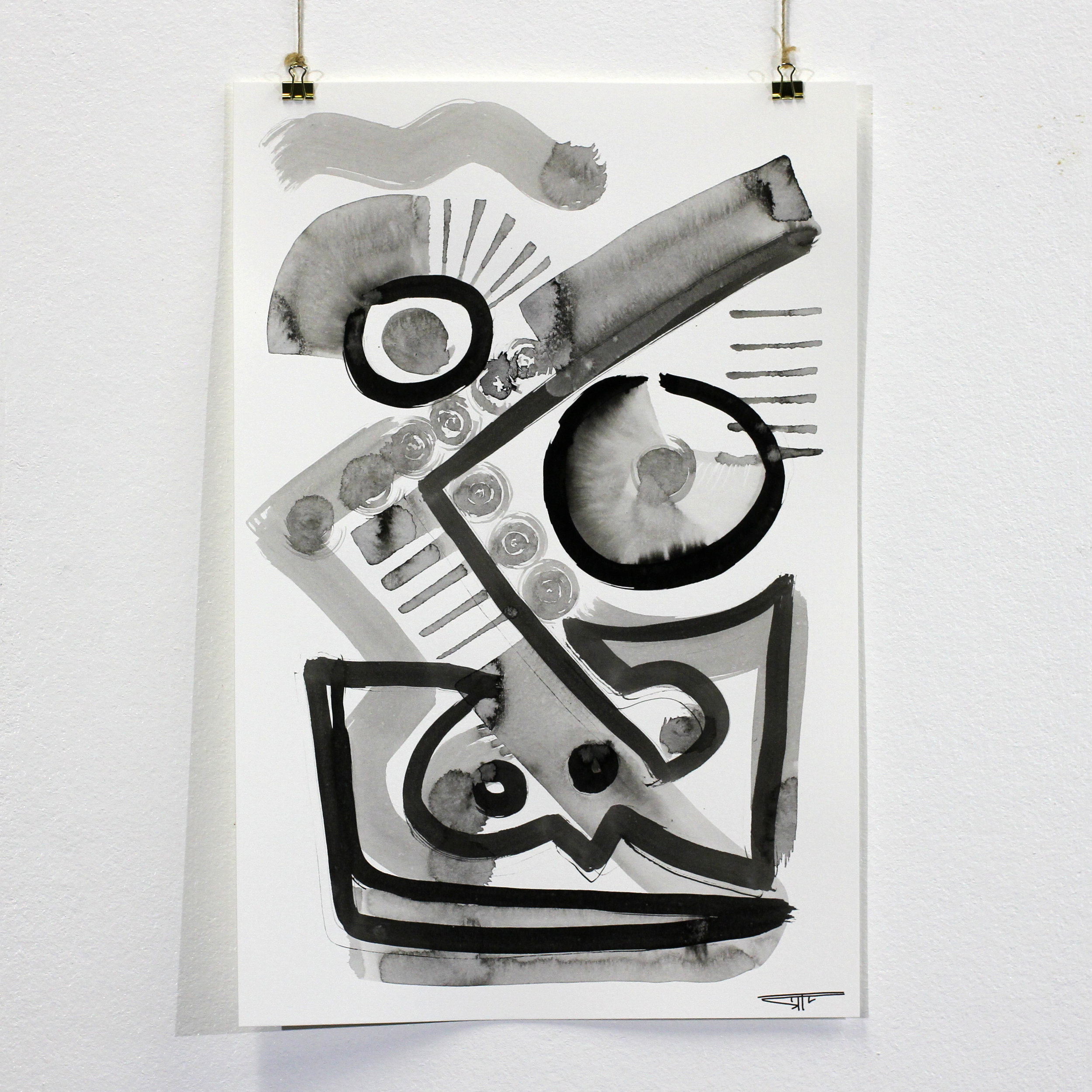 #665 Ink on Paper 12" x 18"