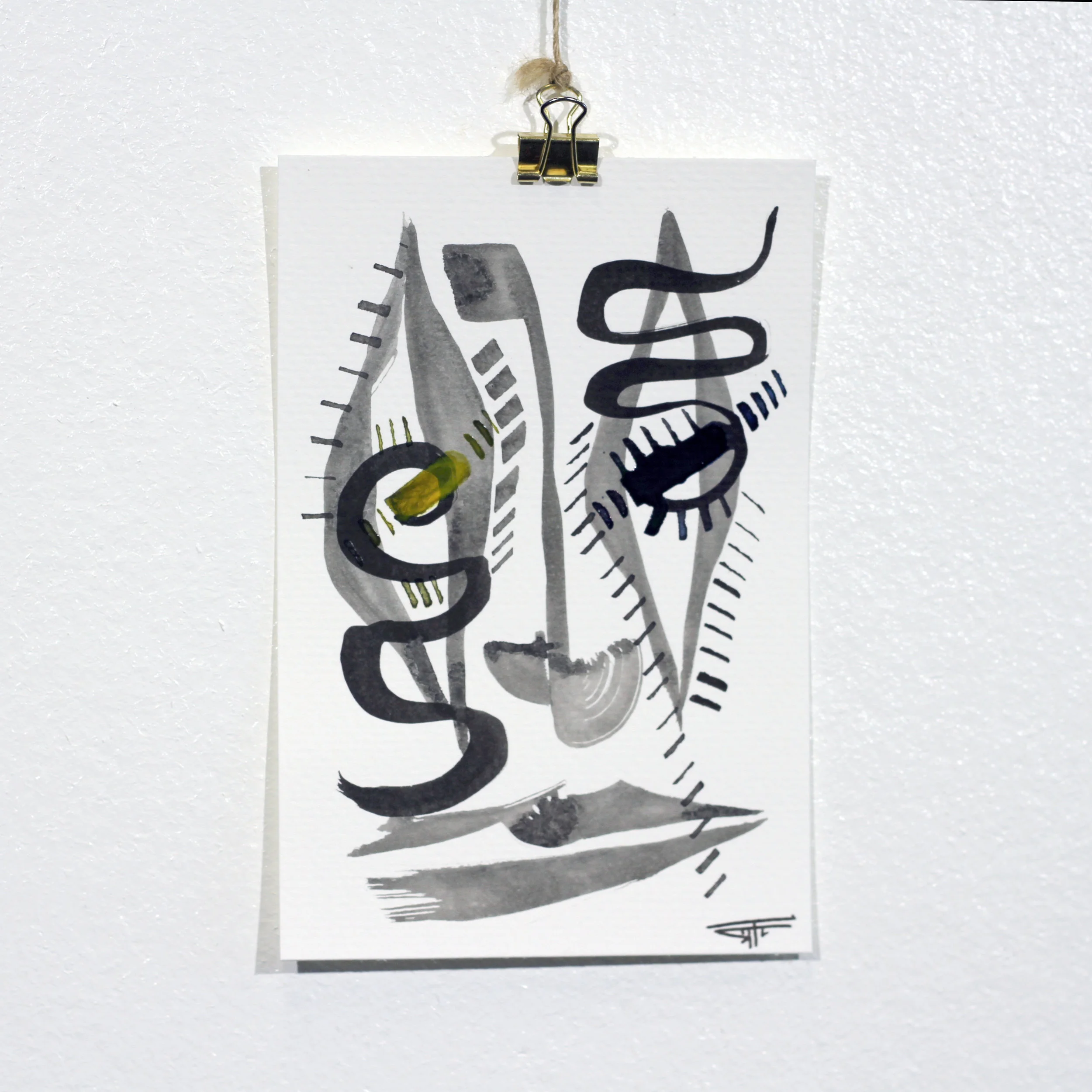 #685 Ink on Paper 4" x 6"