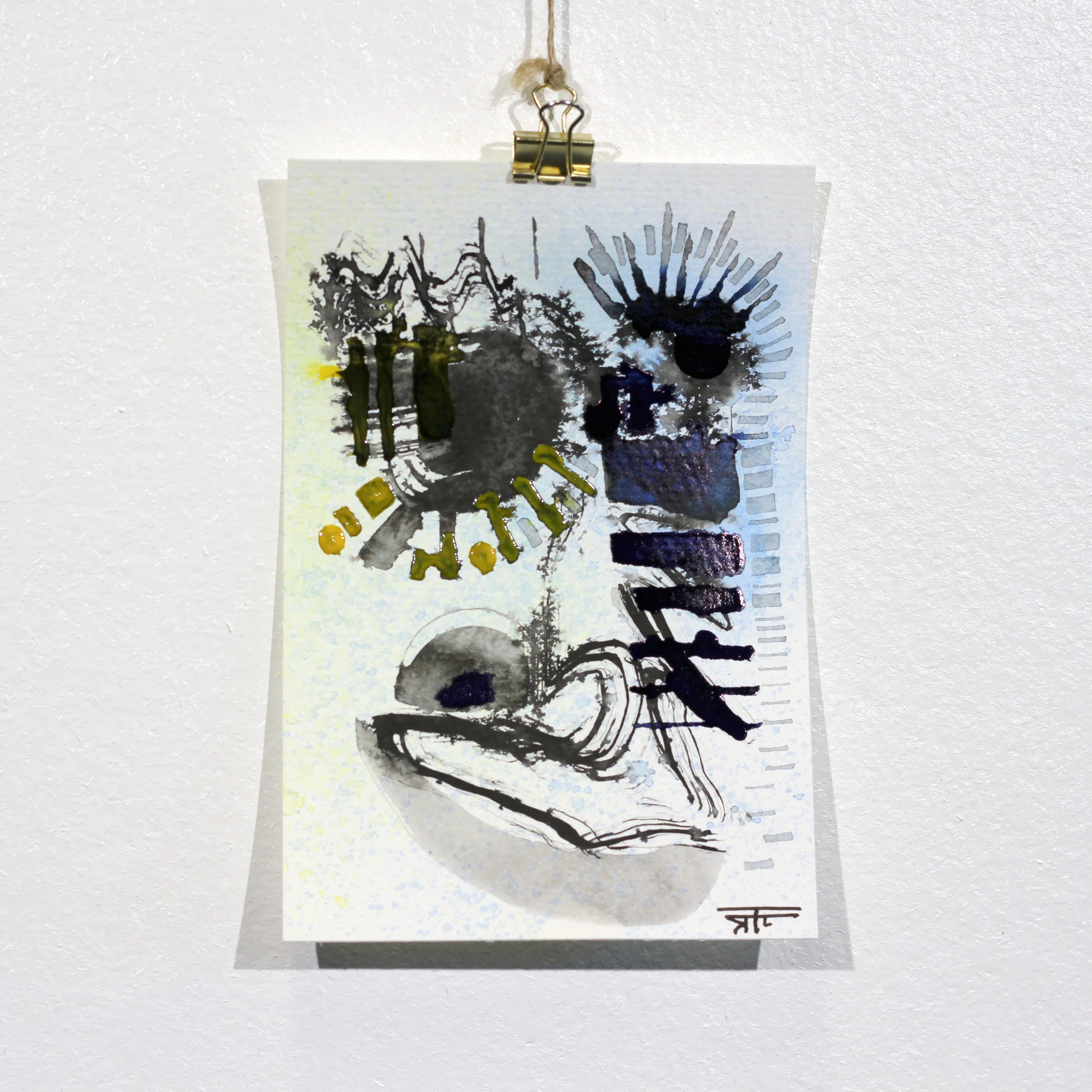 #673 Ink on Paper 4" x 6"