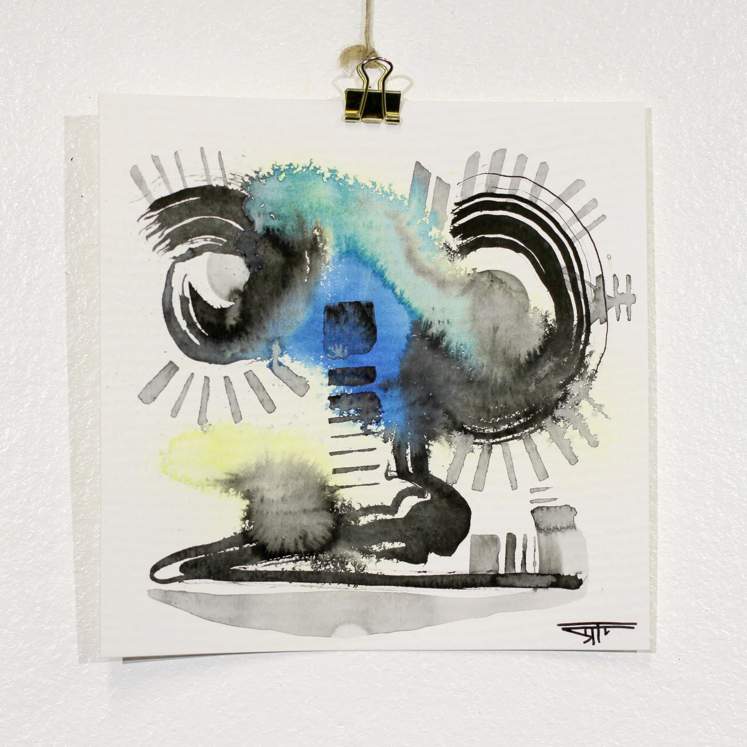 #697 Ink on Paper 6" x 6"