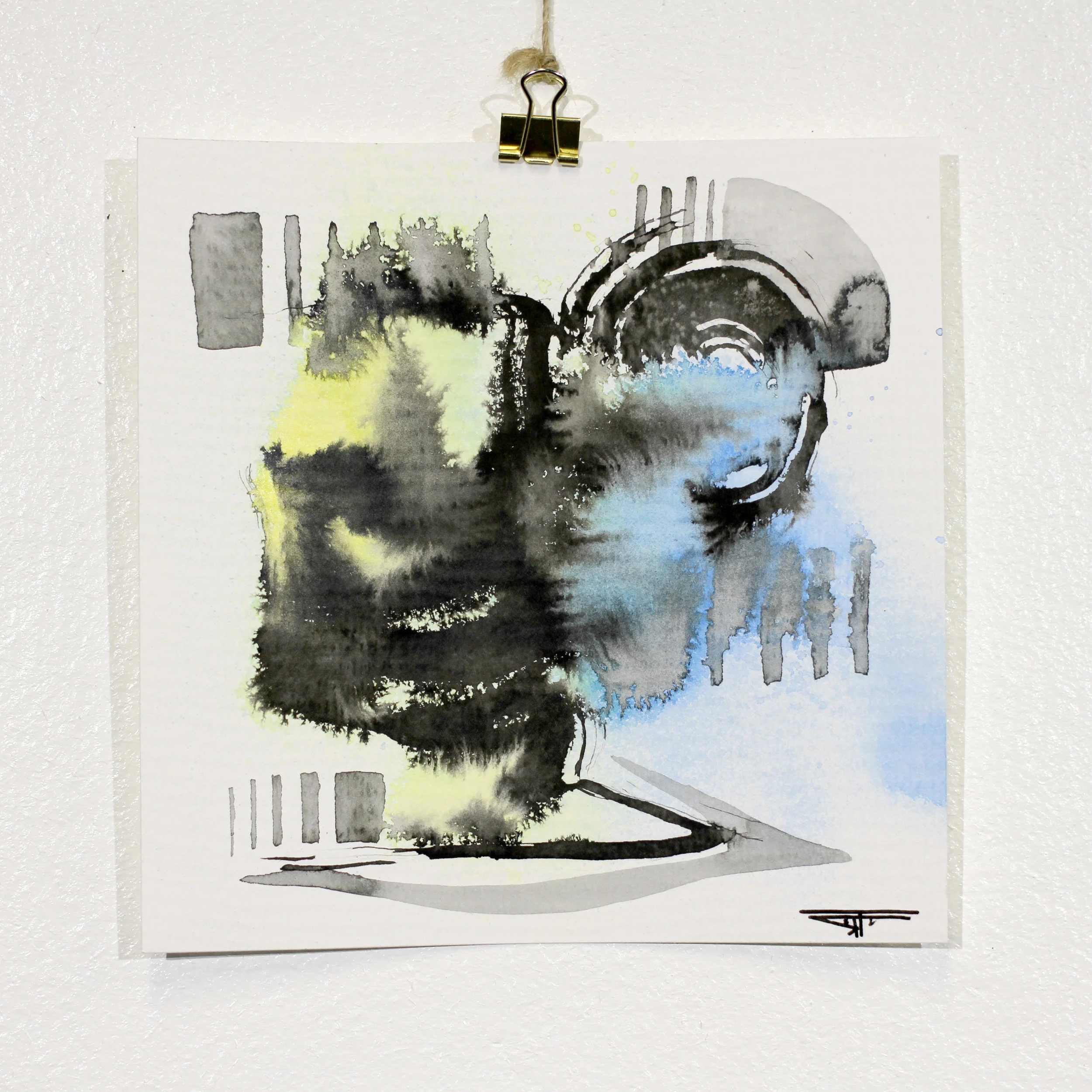 #698 Ink on Paper 6" x 6"
