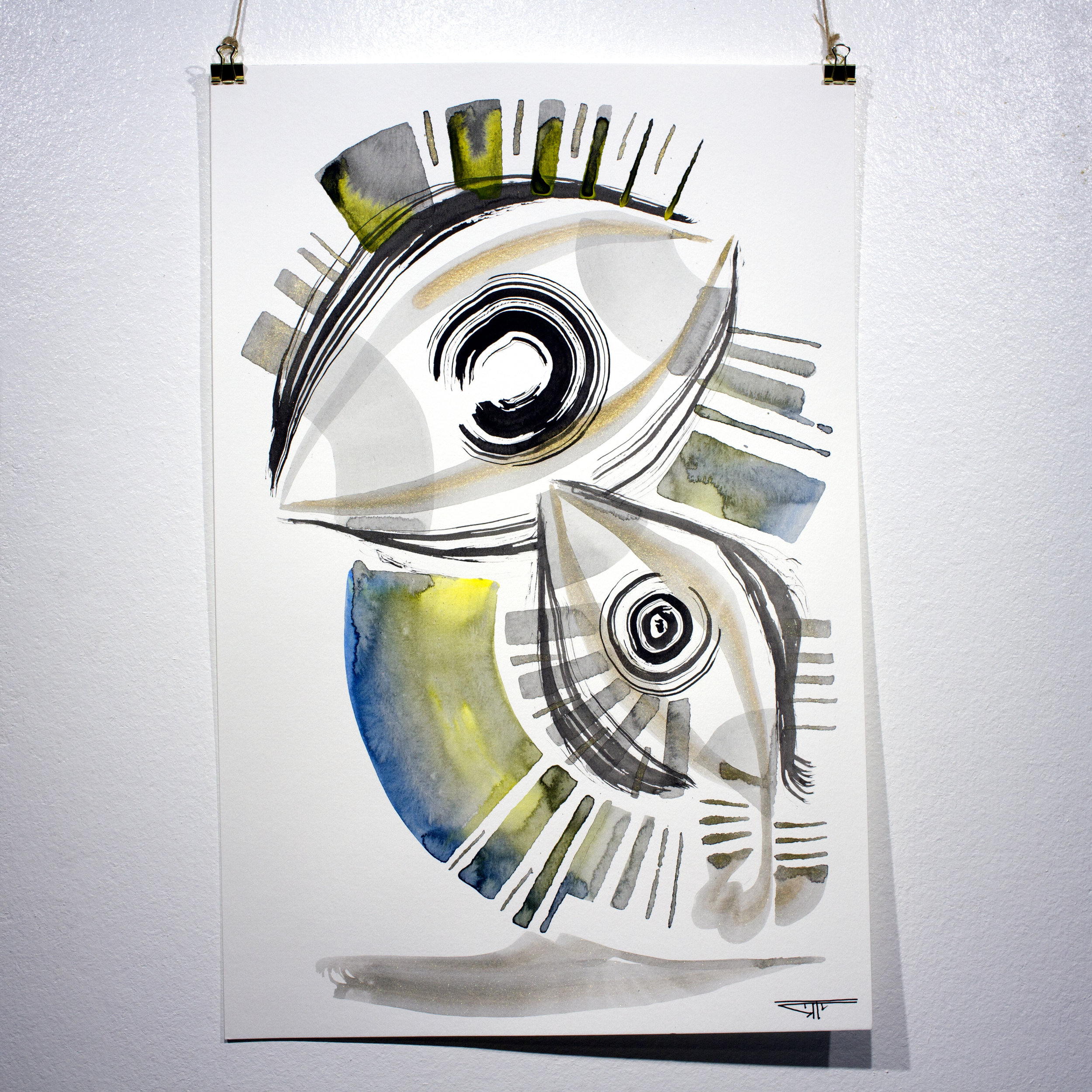 #756 Ink on Paper 12" x 18"