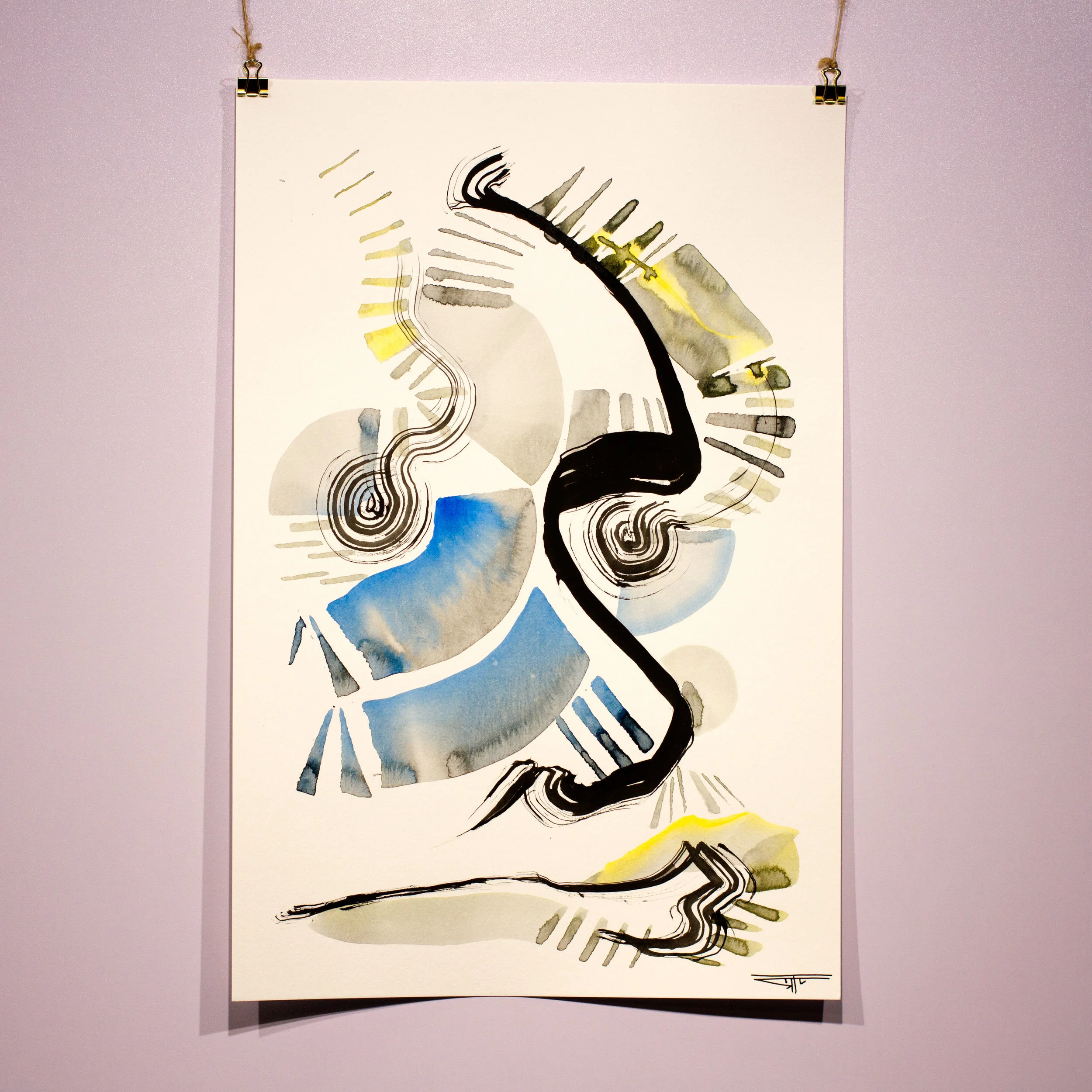 #768 Ink on Paper 12" x 18"
