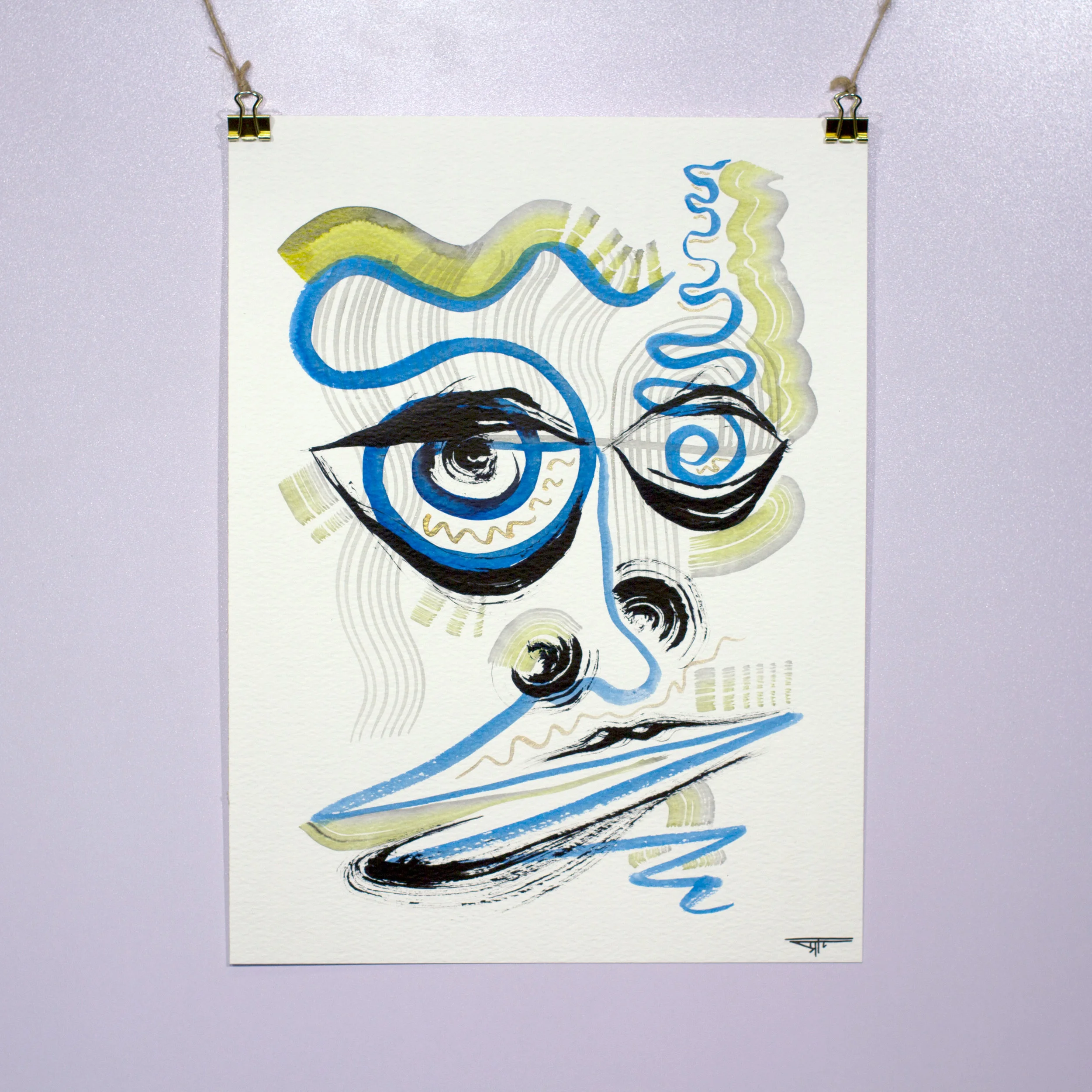 #823 Ink on Paper 9" x 12"