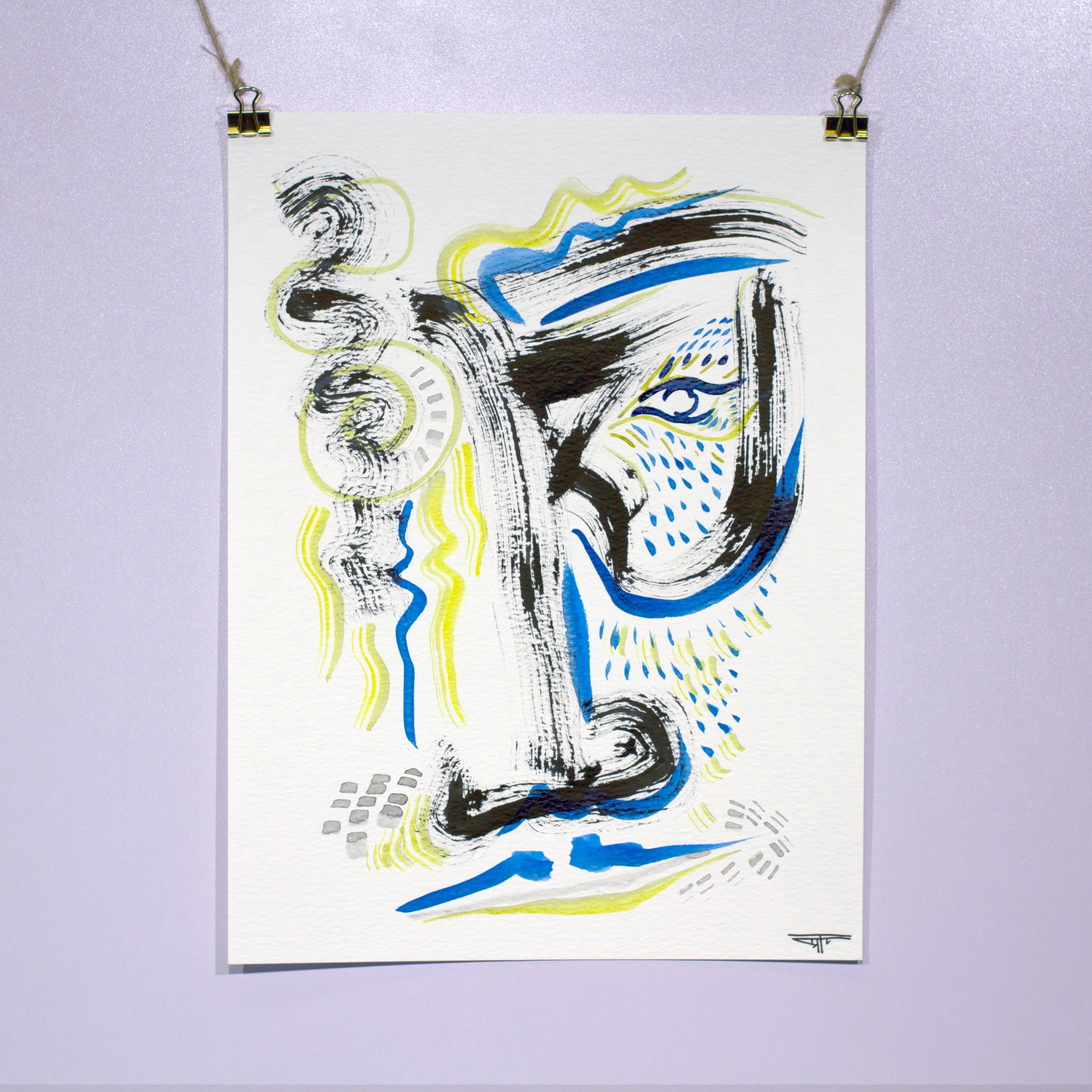 #824 Ink on Paper 9" x 12"