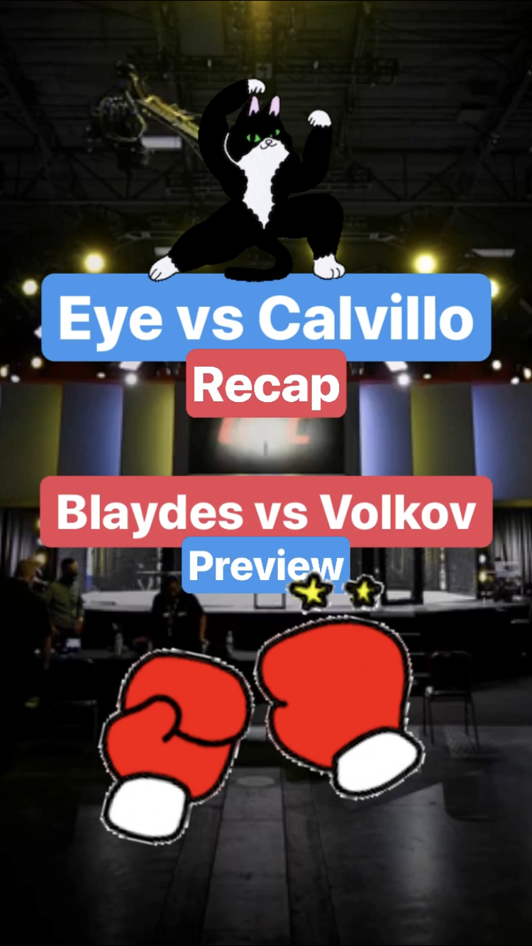 Eye vs. Calvillo Recap - Blaydes vs. Volkov preview || Ray Taylor Show
