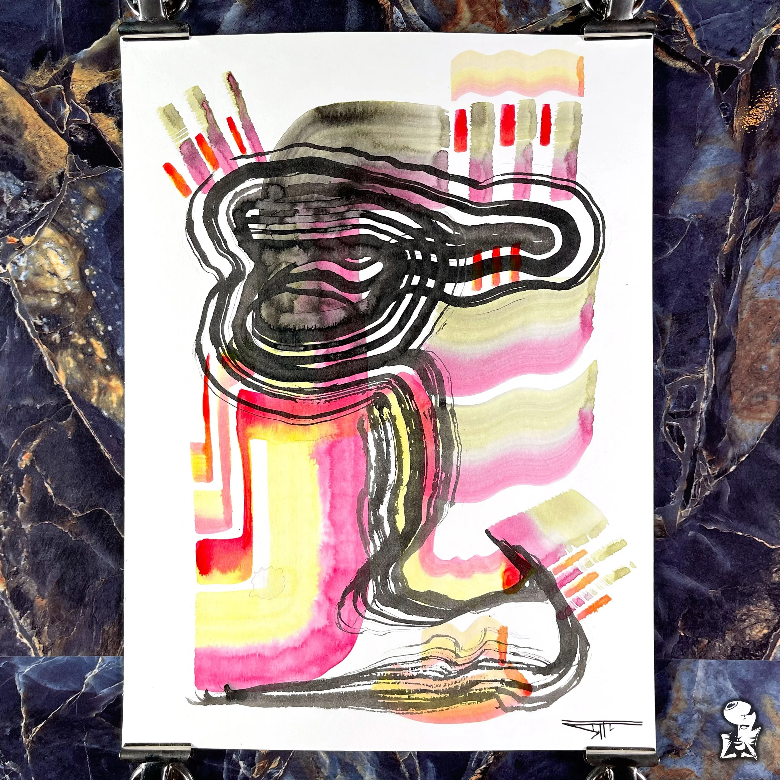 #1724 Ink on Paper 9" x 12"