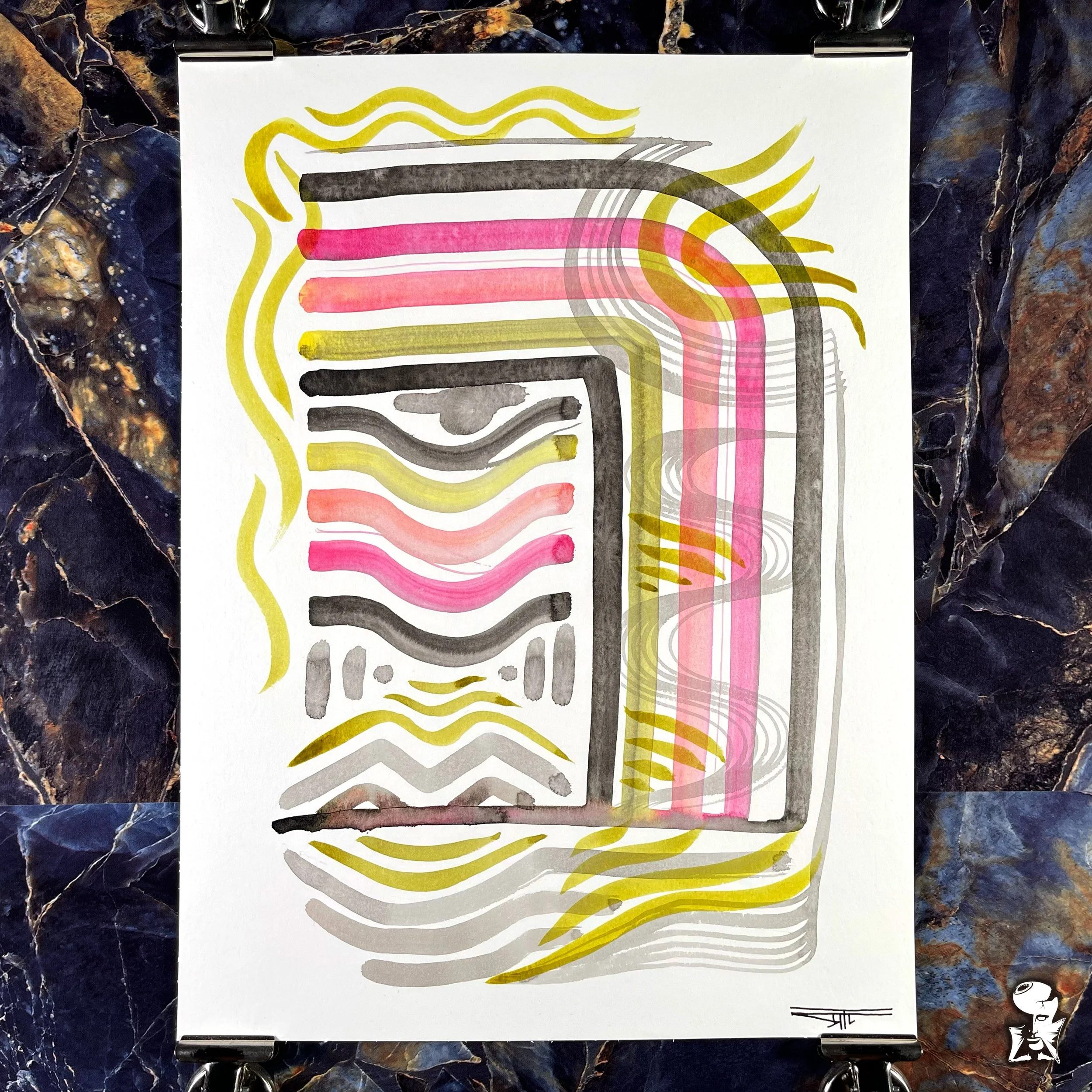 #1874 Ink on Paper 9" x 12"