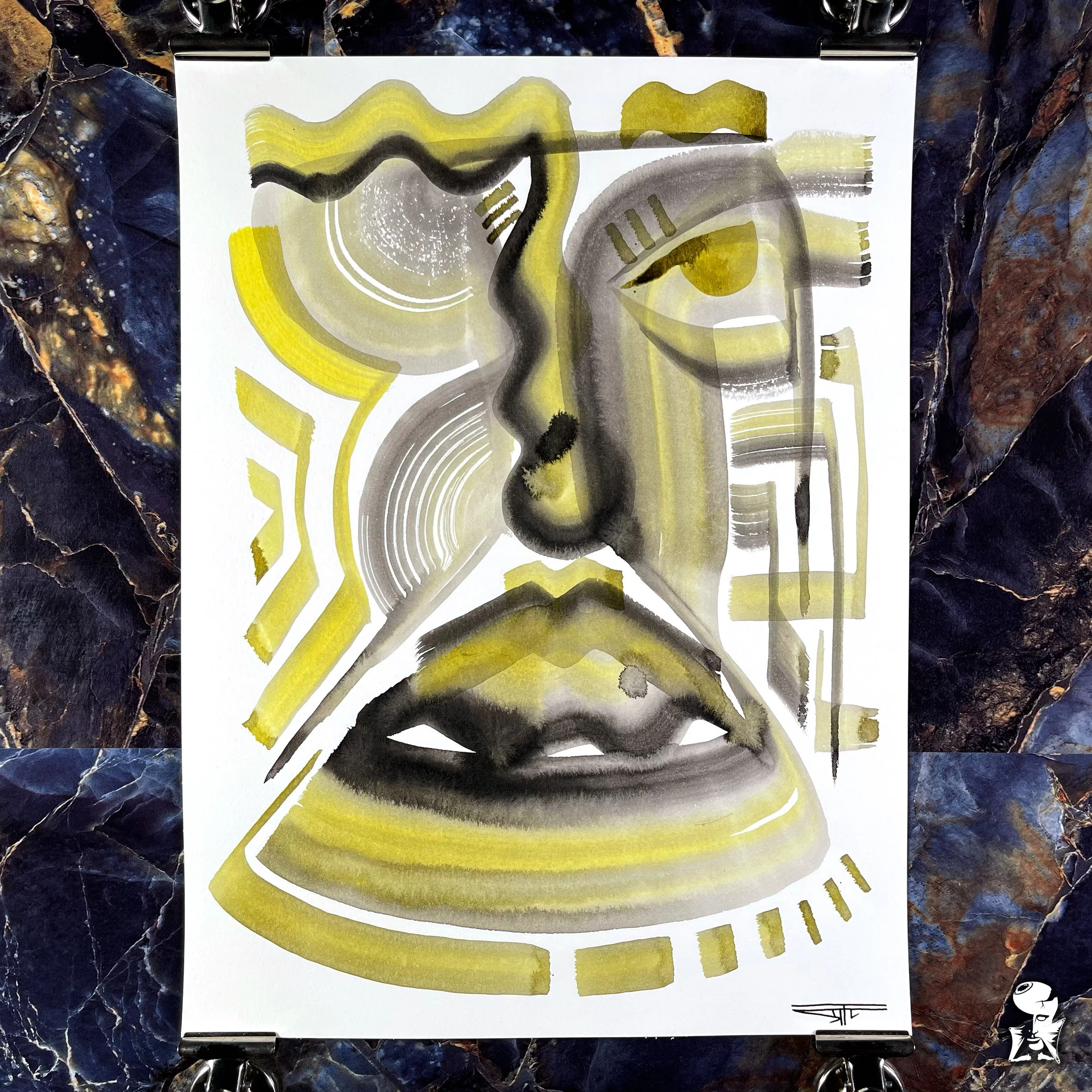 #1900 Ink on Paper 9" x 12"