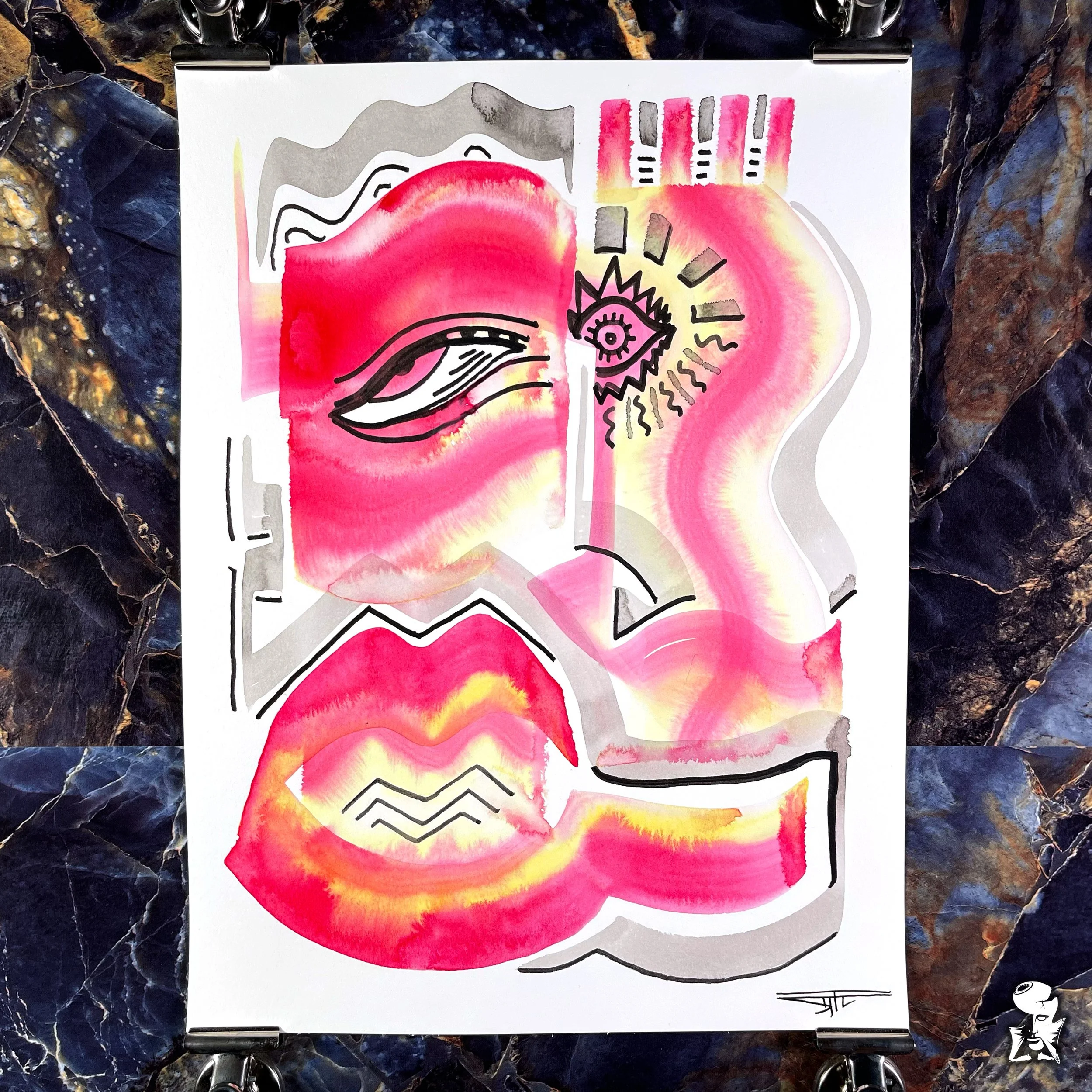 #1971 Ink on Paper 9" x 12"