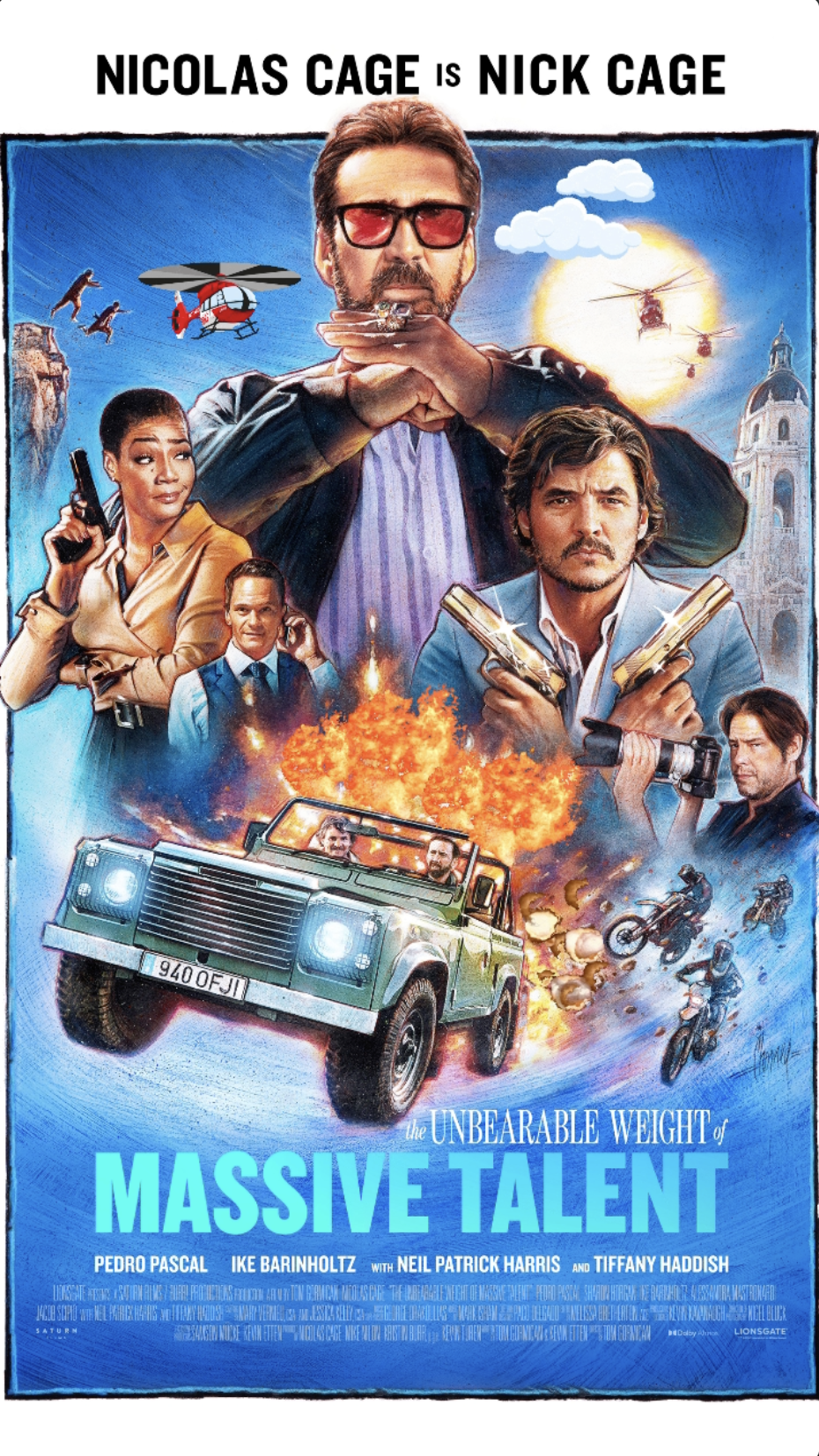 The Unbearable Weight of Massive Talent Movie Review - Tom Gormican - Nicolas Cage - Pedro Pascal - Tiffany Haddish - RTS  