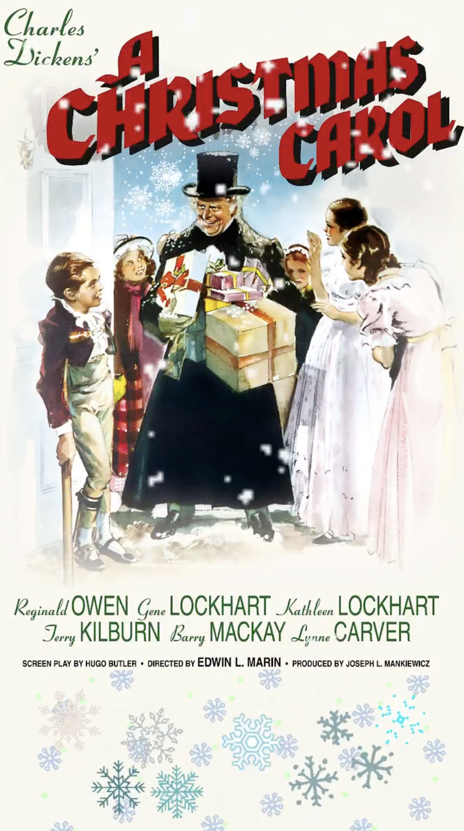 A Christmas Carol - 1938 Movie Review - Edwin L. Marin - Charles Dickens - Reginald Owen - RTS