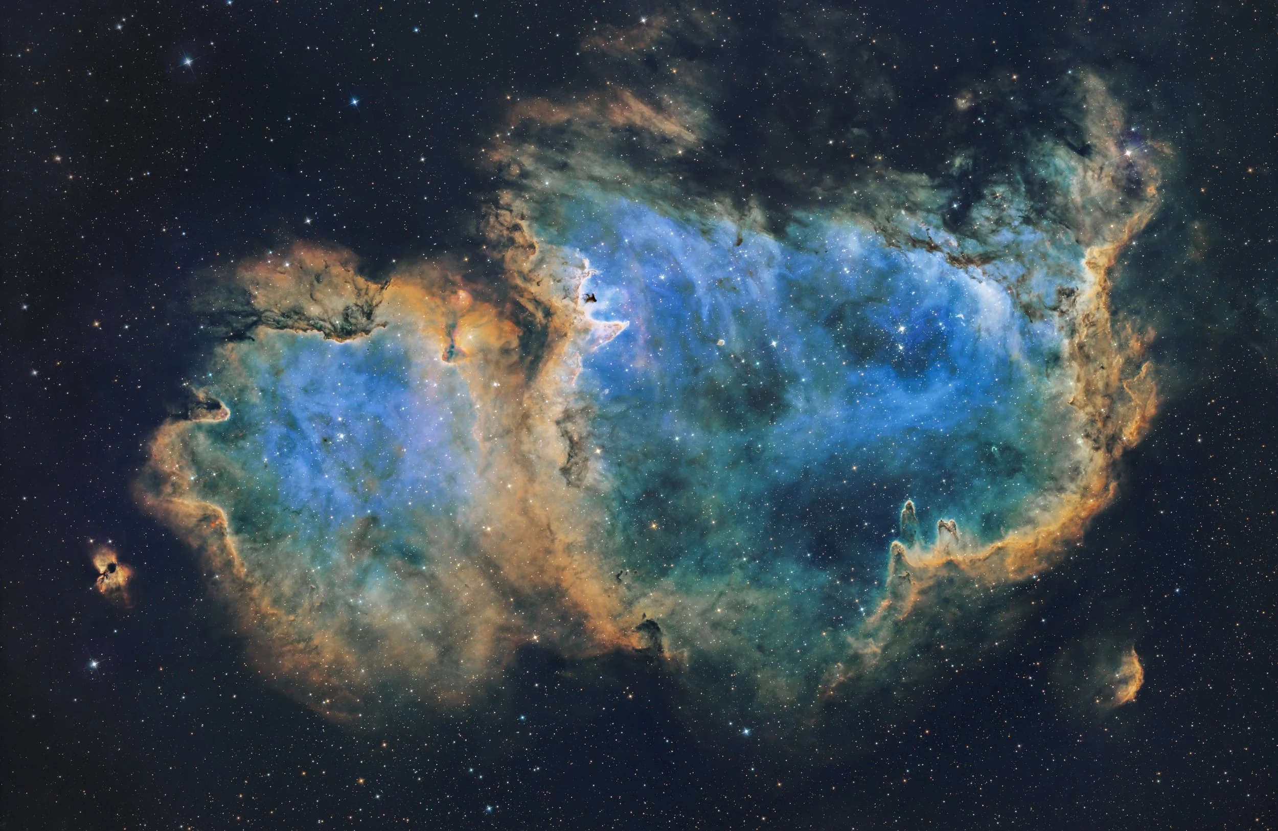 The Soul Nebula in SHO — 22 Hours from Bortle 8
