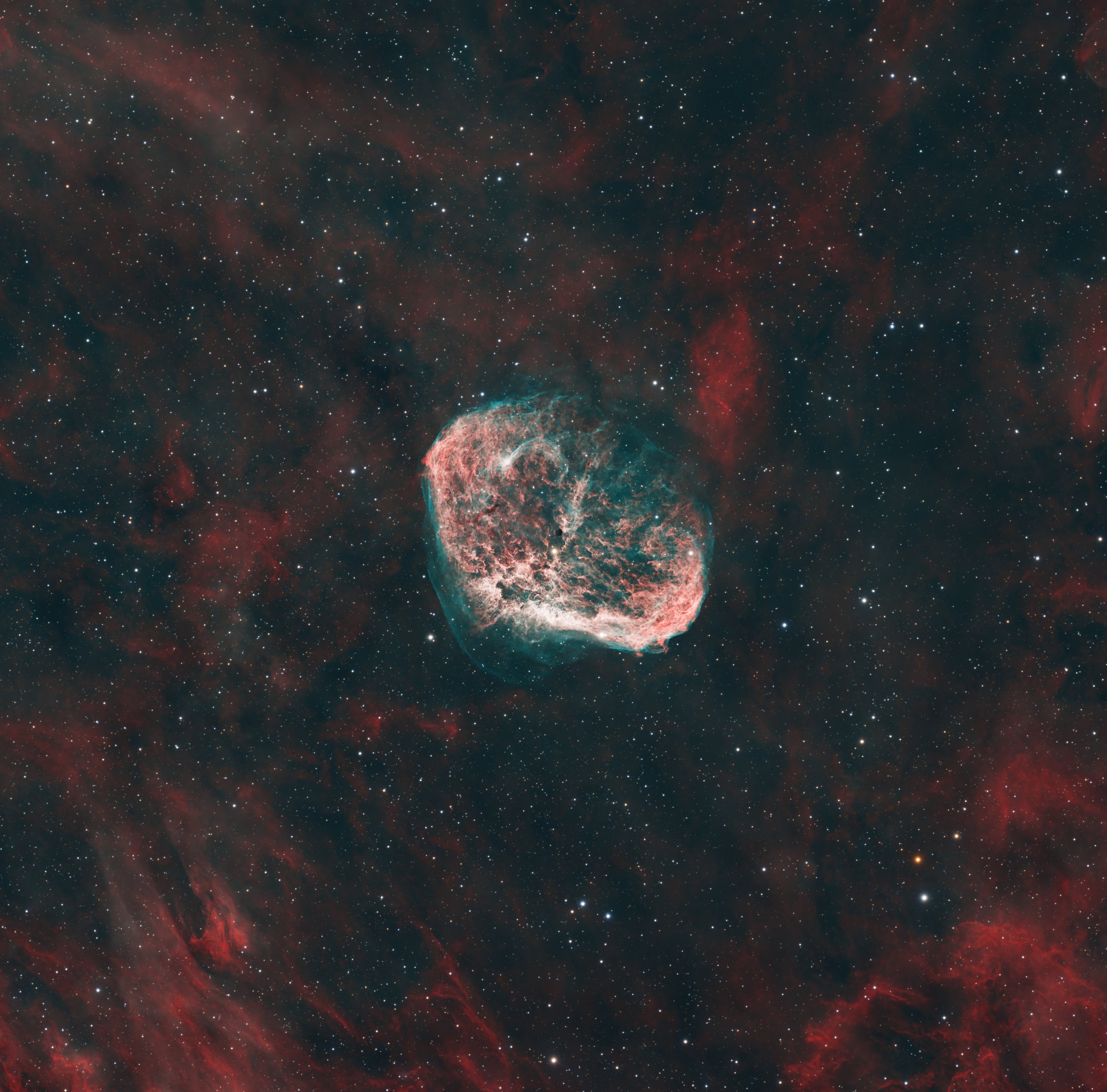 Unveiling the Crescent Nebula: 11 Hours Across 2 Nights