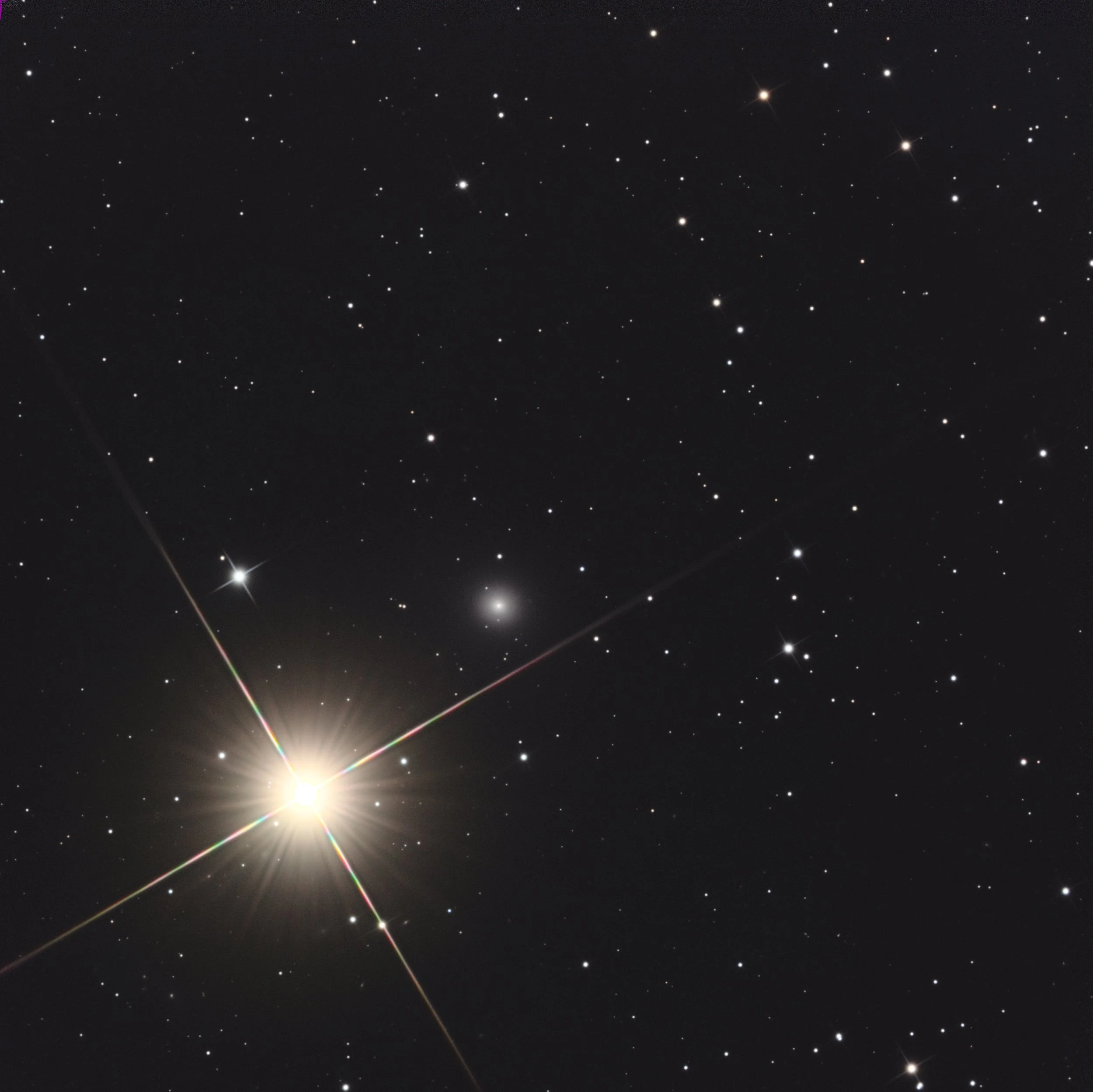 NGC 404 and the star Mirach