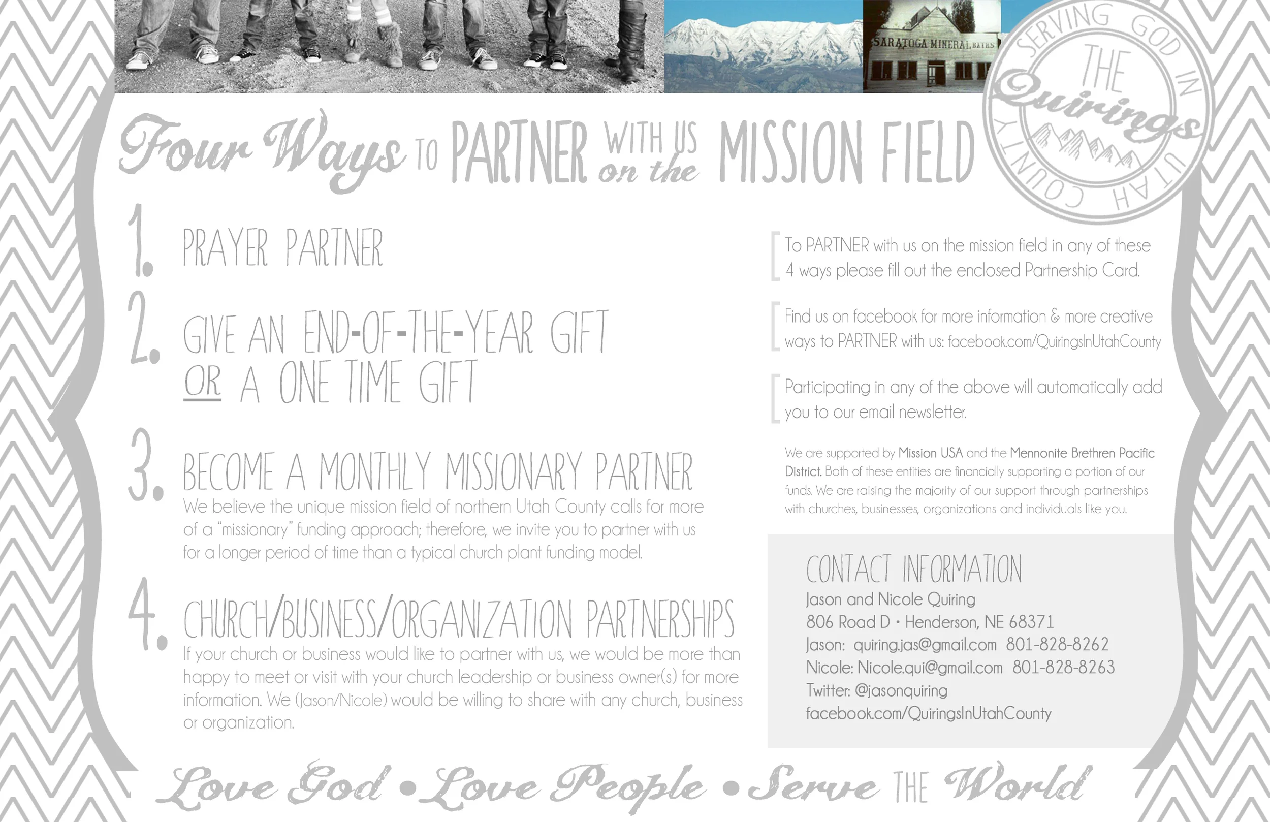 Nonprofit fundraising postcard, back