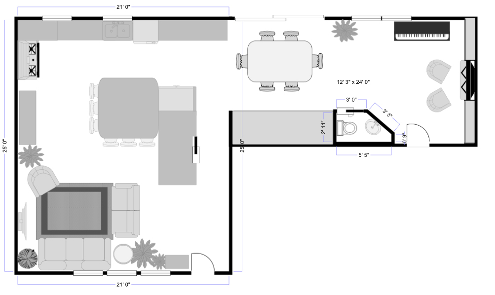 Residential client kitchen/living room remodel, 2017