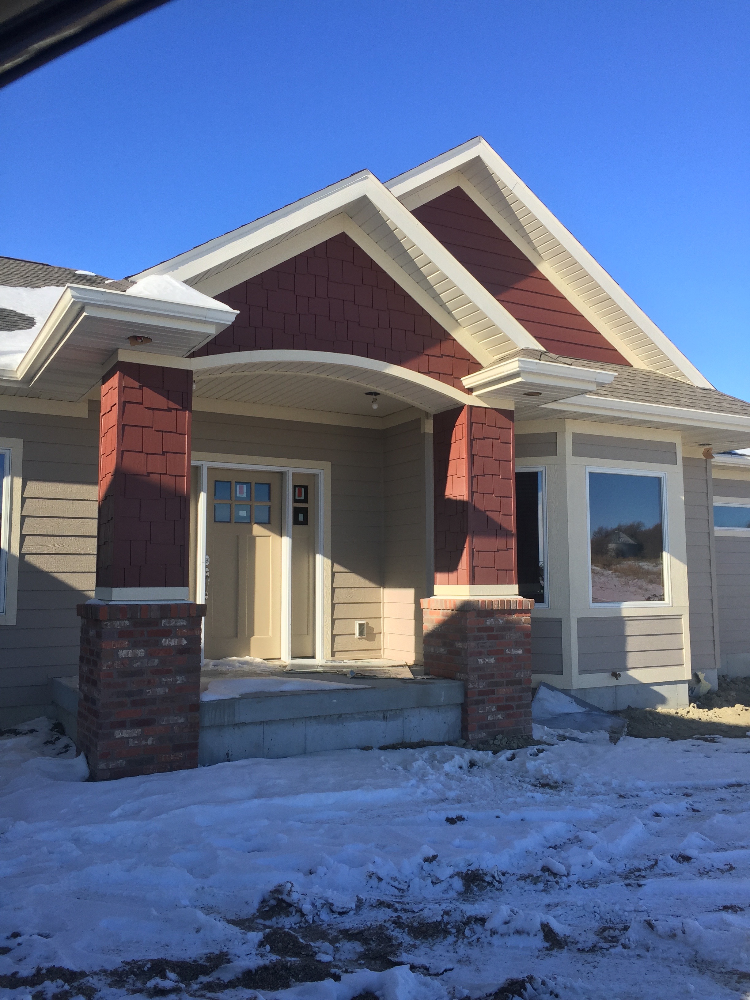 Residential build, exterior, for Gustafson Farms