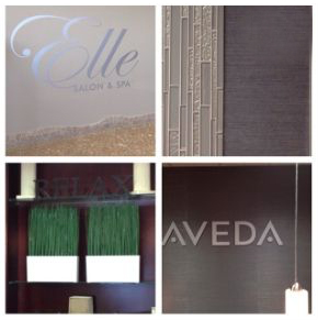 Composite of commercial client remodel elements for Aveda Salon & Spa